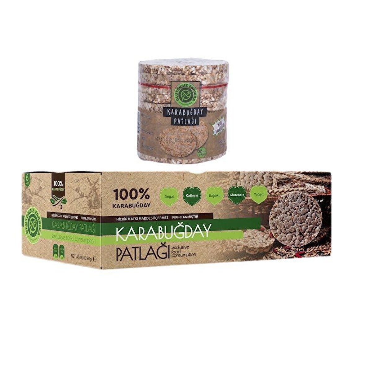 KARABUĞDAY PATLAĞI SADE 6 PAKET (528 Gram)