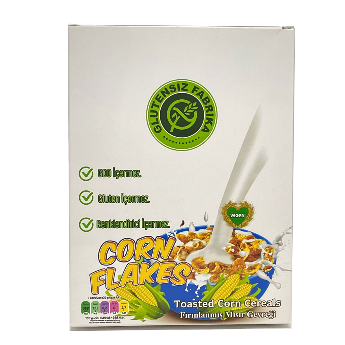 GLUTENSİZ YERLİ MISIR GEVREĞİ (CORNFLAKES) 250 GRAM