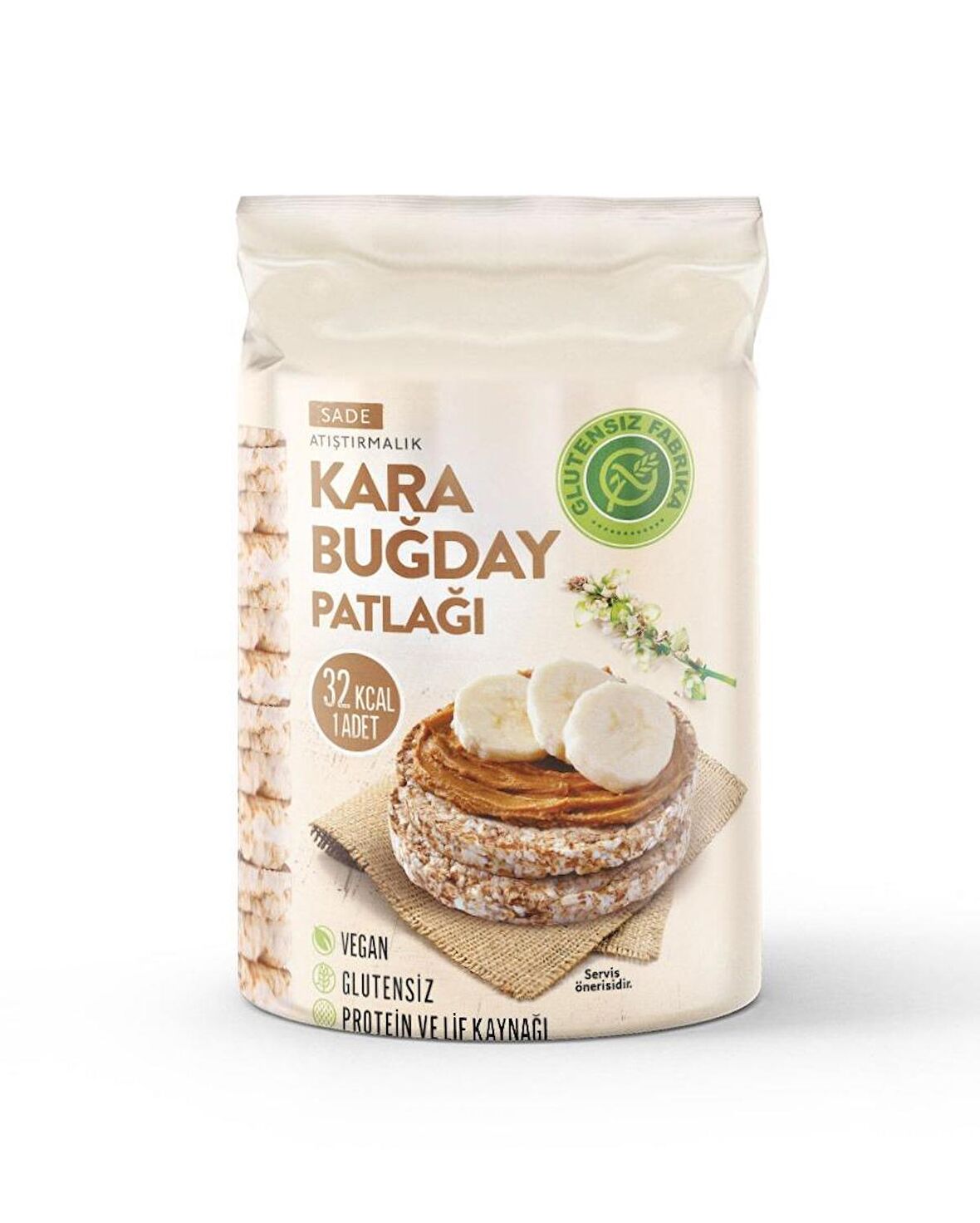 GLUTENSİZ FABRİKA KARABUĞDAY PATLAĞI SADE 100 GRAM