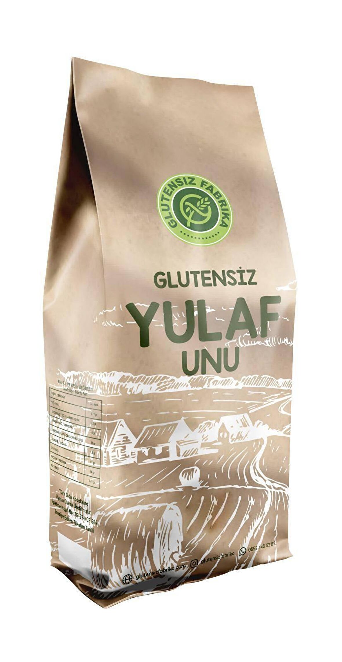 GLUTENSİZ YULAF UNU 1 KG KATKISIZ DOĞAL SAĞLIKLI BAKLİYAT SPORCU VEGAN