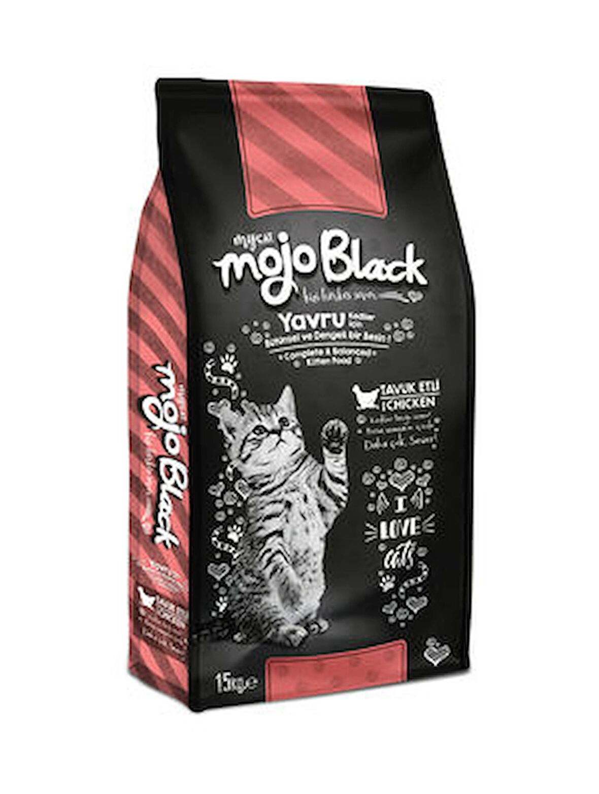 MOJO BLACK TAVUK ETLİ YAVRU KEDİ MAMASI 15KG