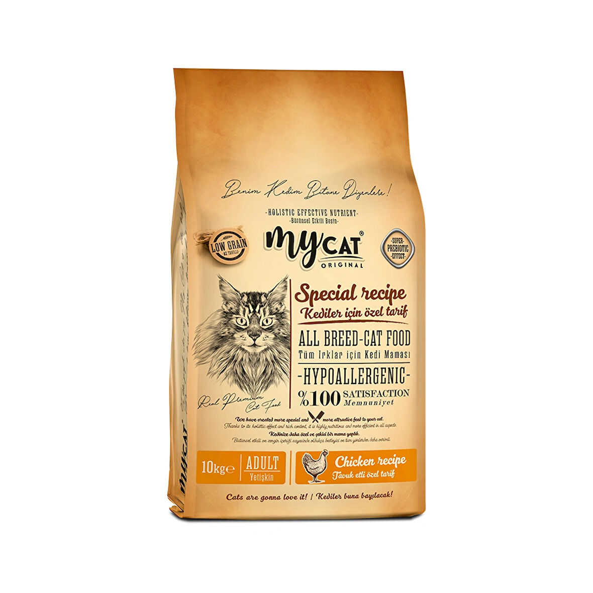 Mycat Az Tahıllı Urinary Tavuk Etli Yetişkin Kedi Maması 10kg