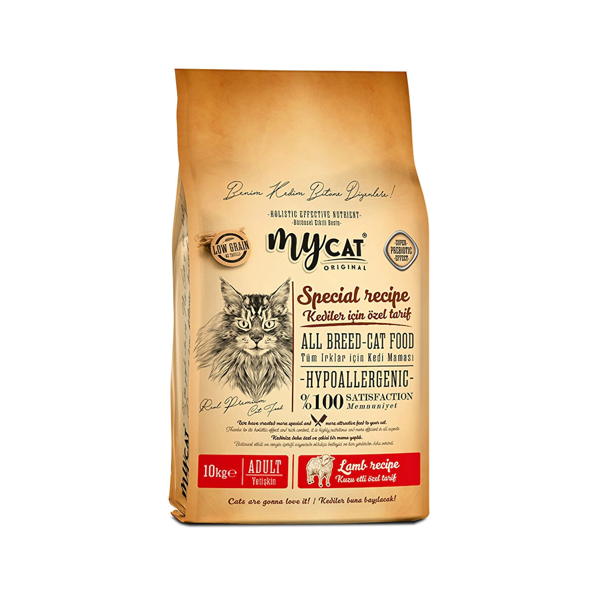 Mycat Az Tahıllı Kuzu Etli Yetişkin Kedi Maması 10kg