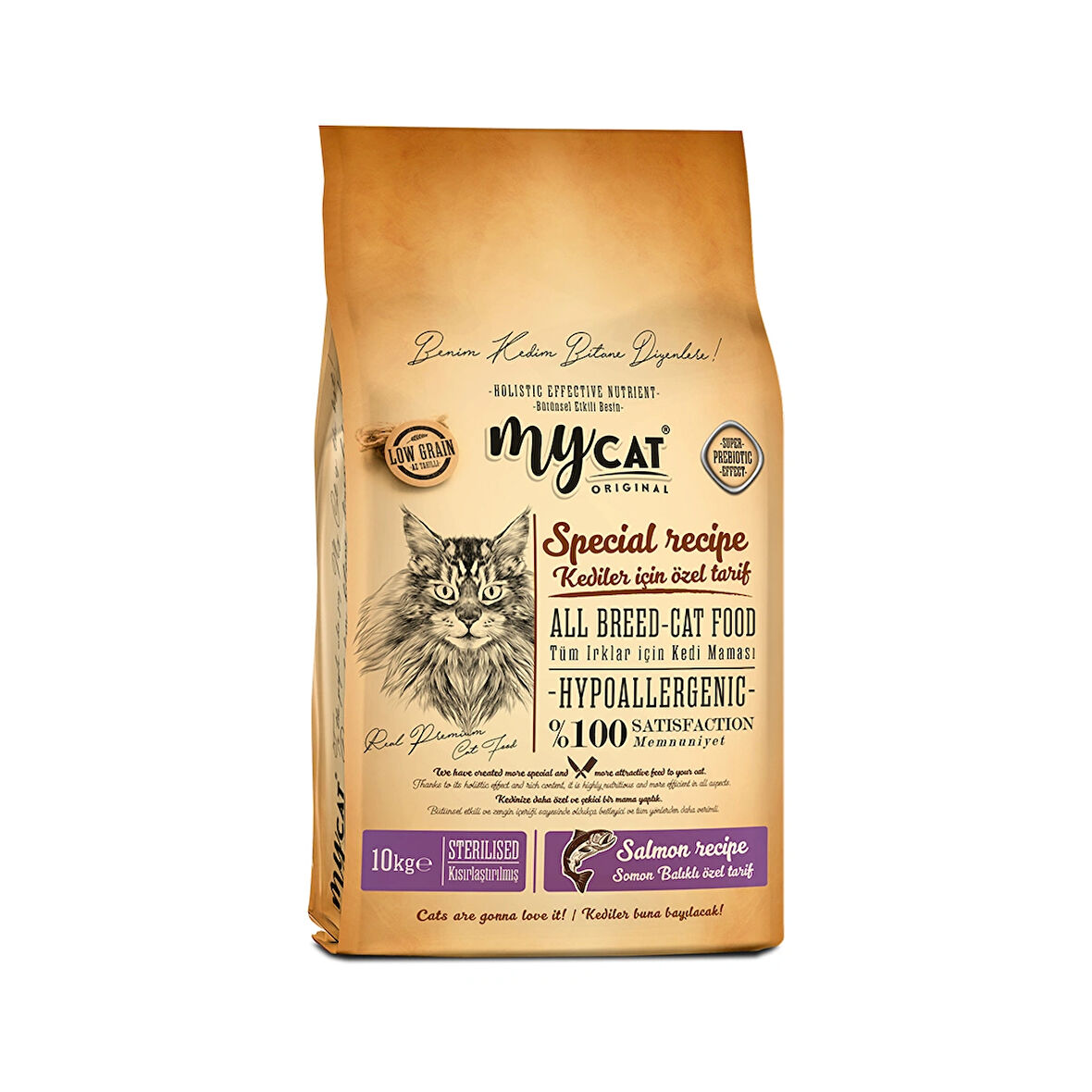 Mycat Az Tahıllı Somon Balıklı Diyet & Kısır Kedi Maması 10kg