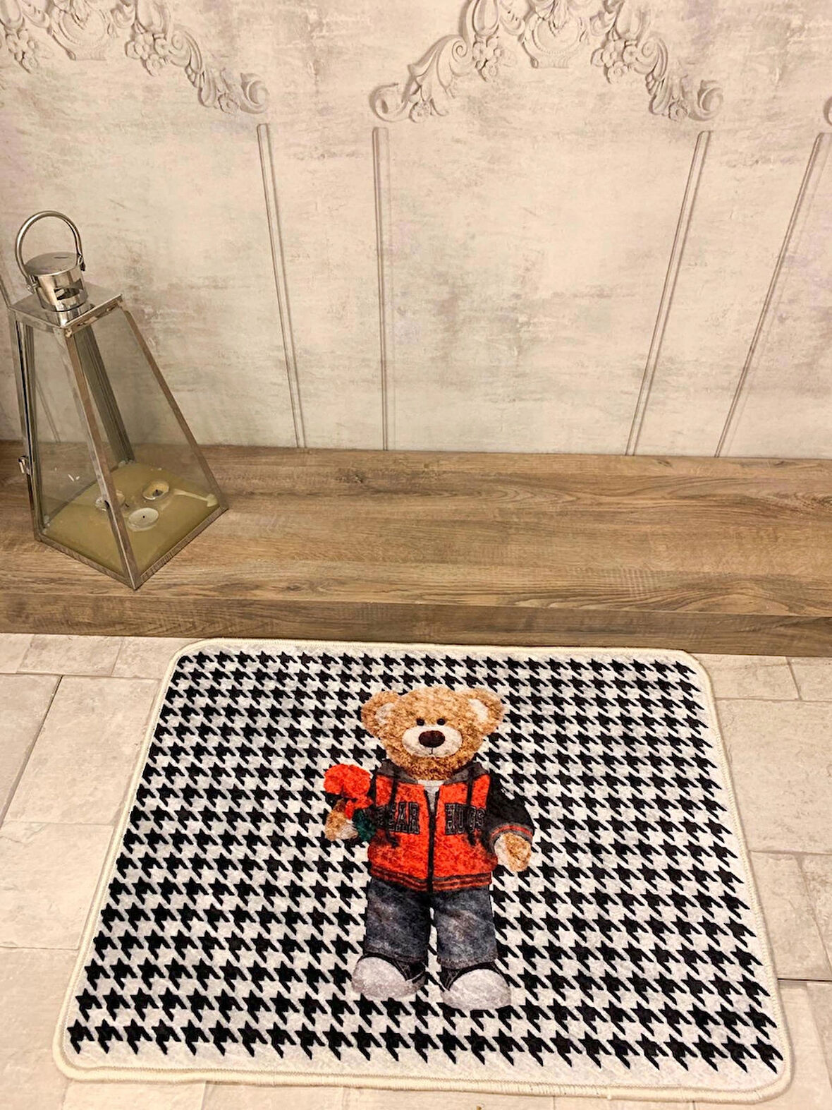 Çağdaş Sevgililer Günü Kaymaz Taban Kapı Önü Paspası (ebat 50x70)