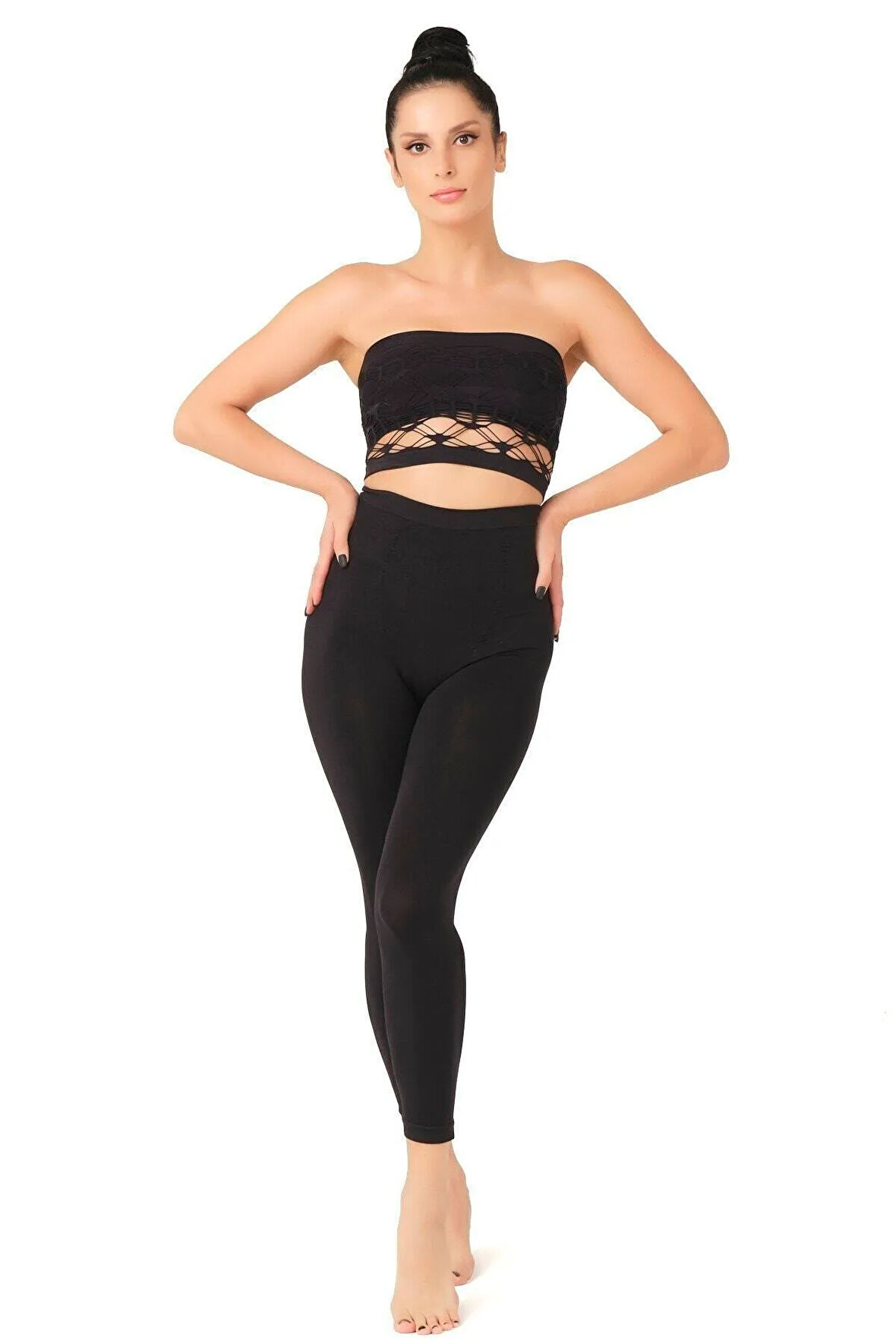 Seamless Dikişsiz Korse Tayt 3810 Siyah