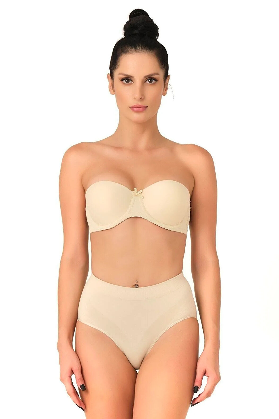 Kadın Korse Düşük Bel Ince Slip (1 Beden Inceltir) Loğusa Ten