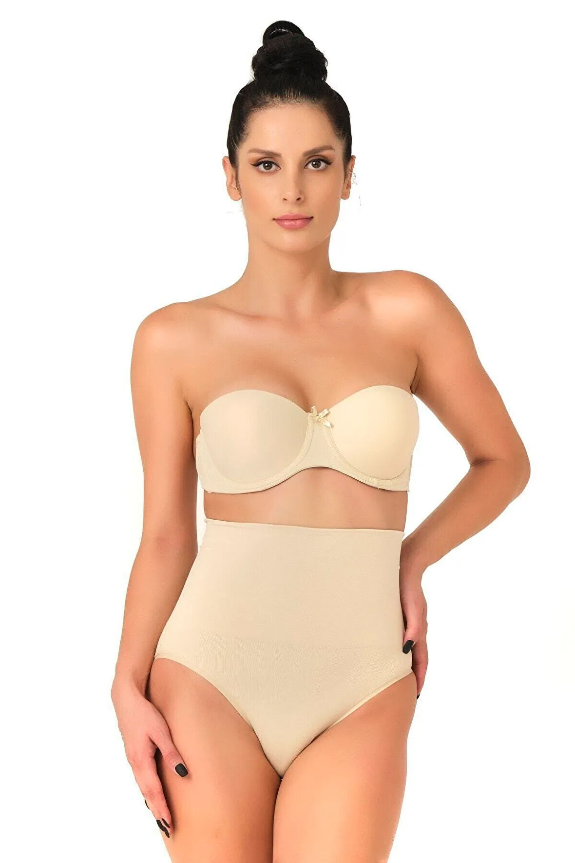 Yüksek Bel Dikişs.iz Iz Yapmayan Double Slip Korse Külot