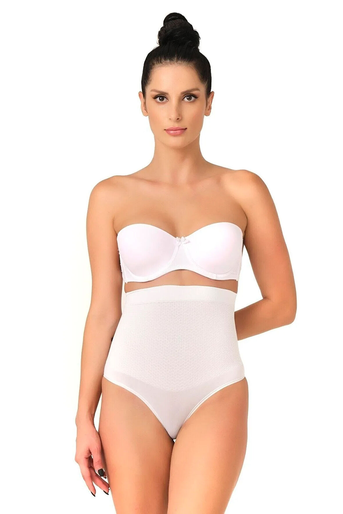 Seamless Yüksek Bel Karın Destekli String Külot Korse 2054 Ten