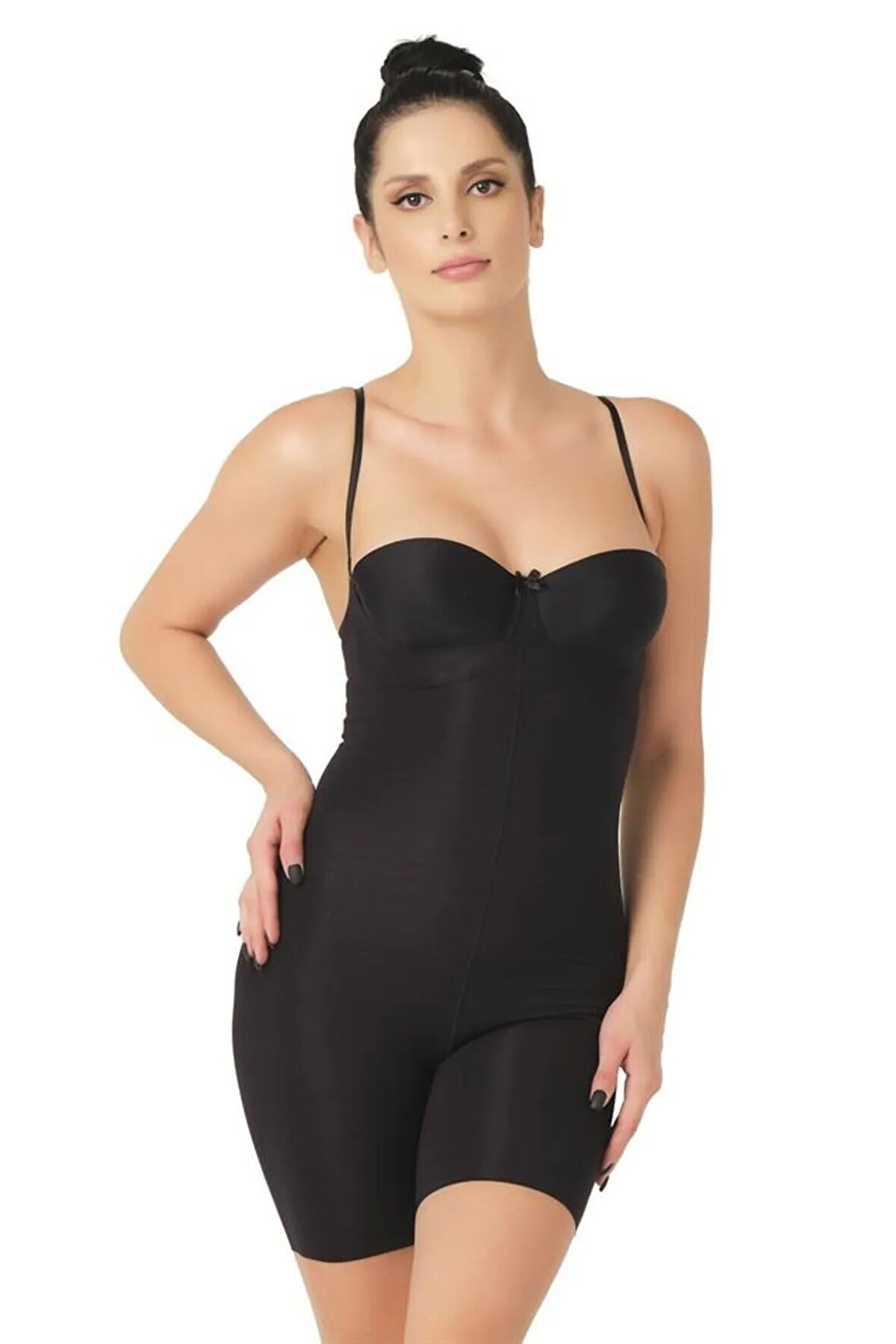 Ten 2758 Lazer Kesim Göğsü Açık Boxer Korse