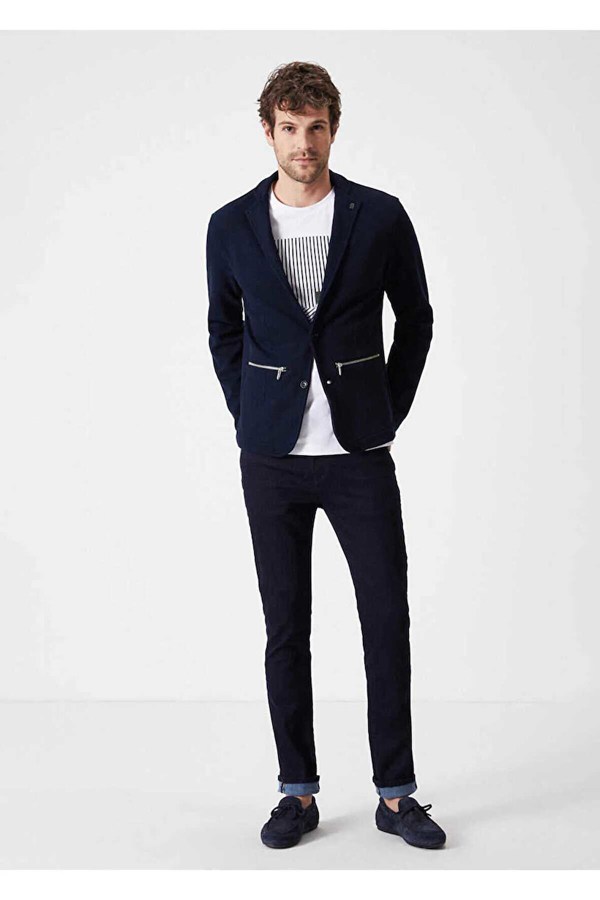Dominic Lacivert Renk Triko Ceket