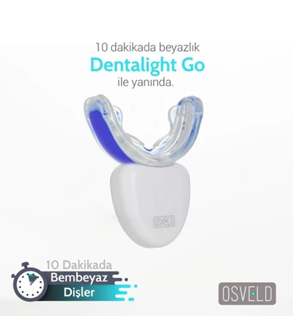Osveld Dentalight Go Mavi Işık Teknolojisi ile Diş Beyazlatma Cihazı - Beyaz