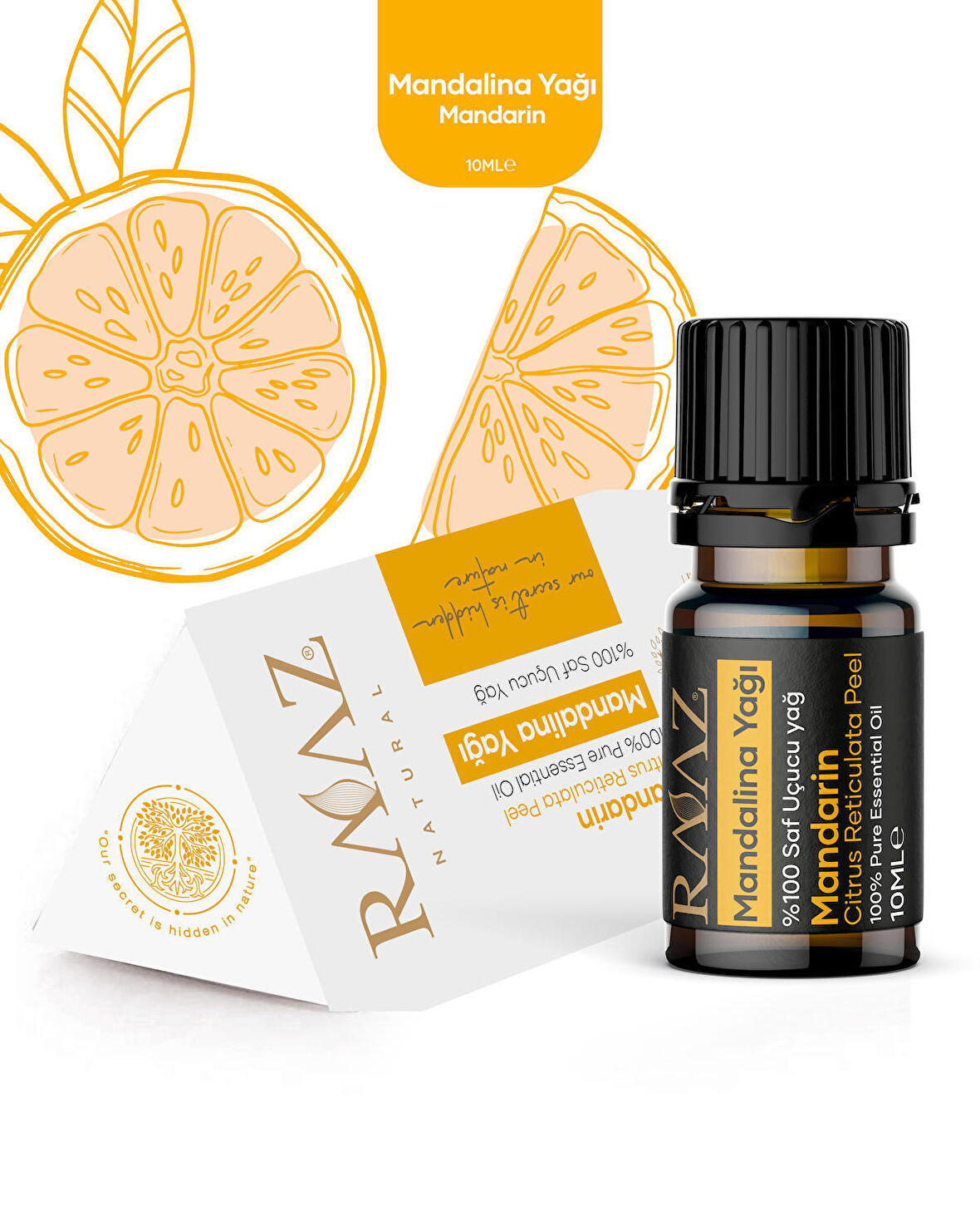 RAAZ Mandalina Uçucu Yağı 10 Ml %100 Saf Mandarin Essential Oil