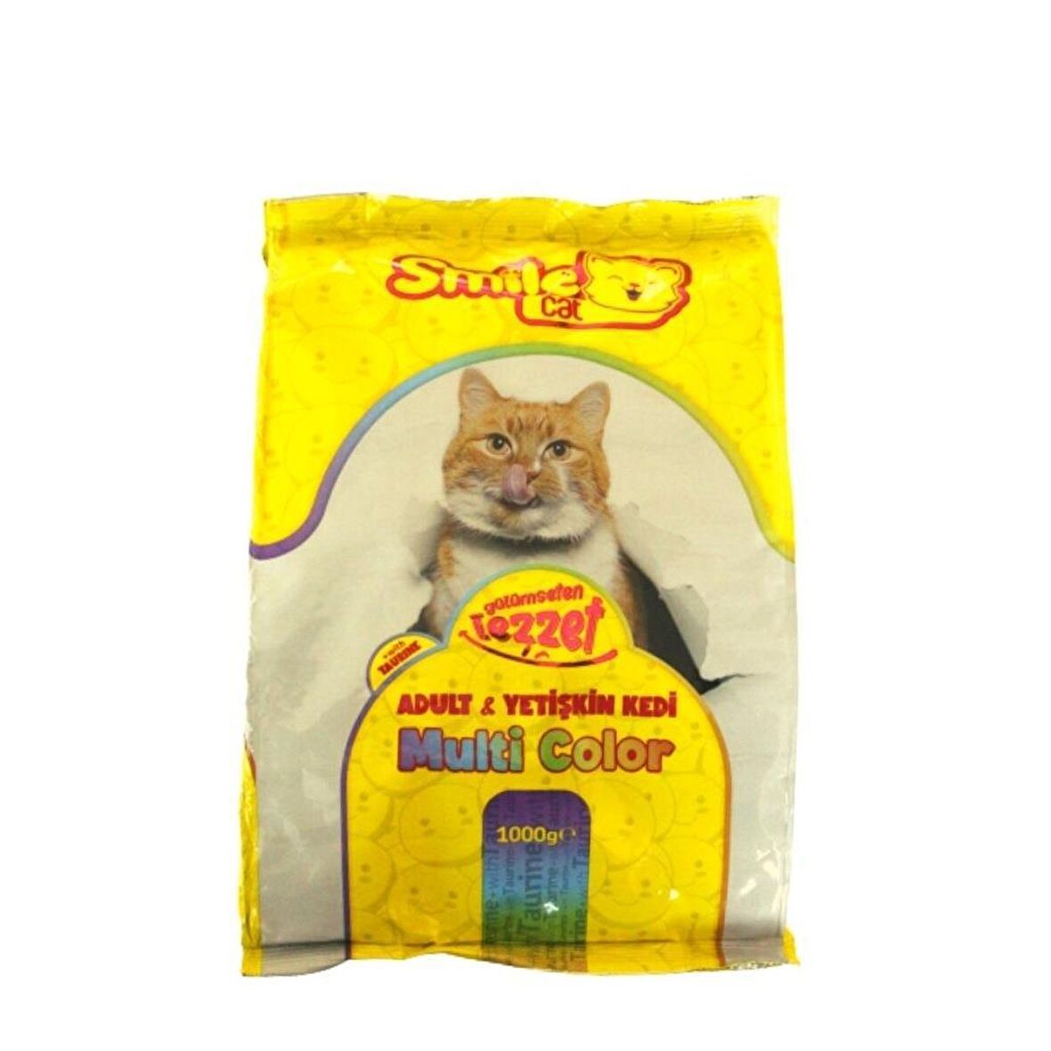 Smile yetişkin kedi maması multi color 1000gr tavuklu
