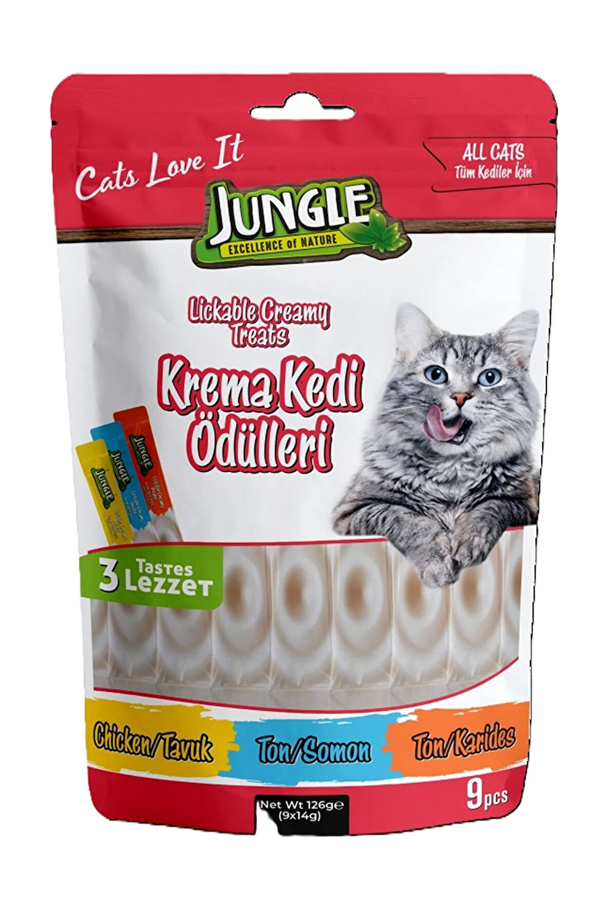 14 GR *9'LU KREMA KEDİ ÖDÜL MAMASI MİX