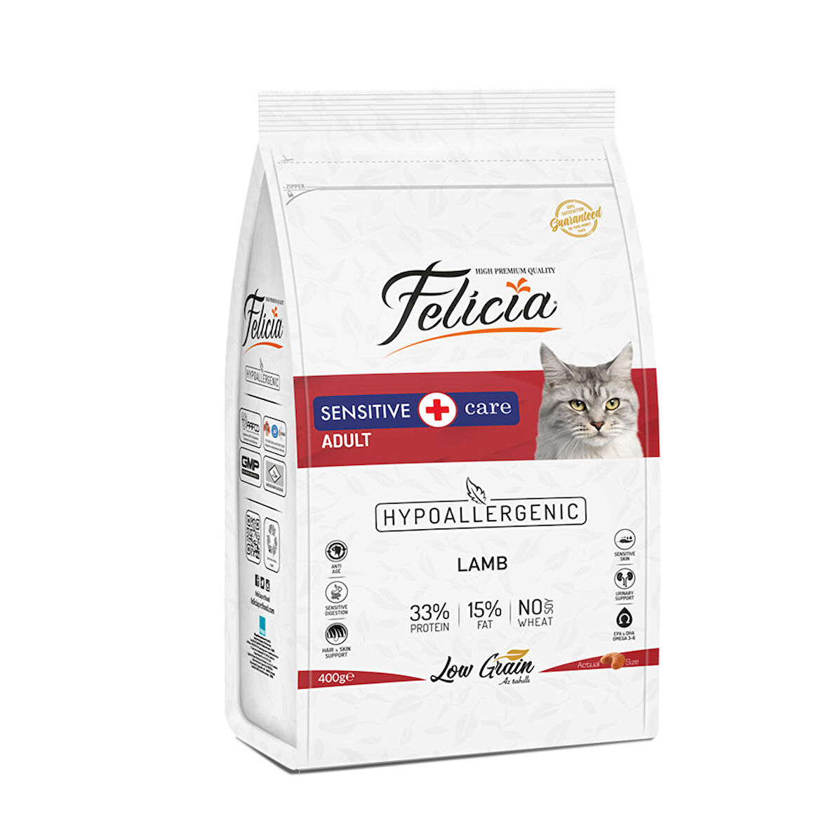 Felicia 400g Yetişkin Kuzulu Az Tahıllı 6 Adet