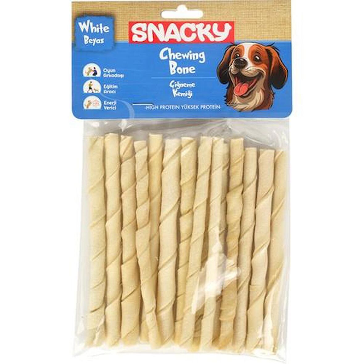 Snacky Beyaz Köpek Burgu Çubuk 15li *13cm *105g  Skt :07/2026