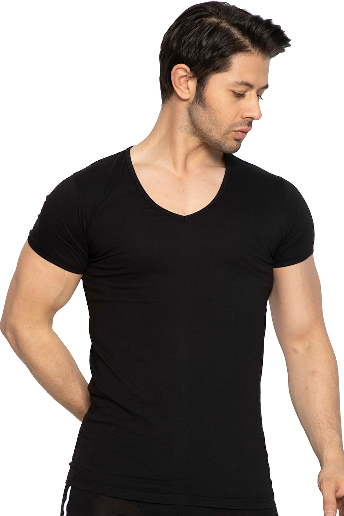 Erkek %100 Pamuklu V Yaka Süprem Fanila 317