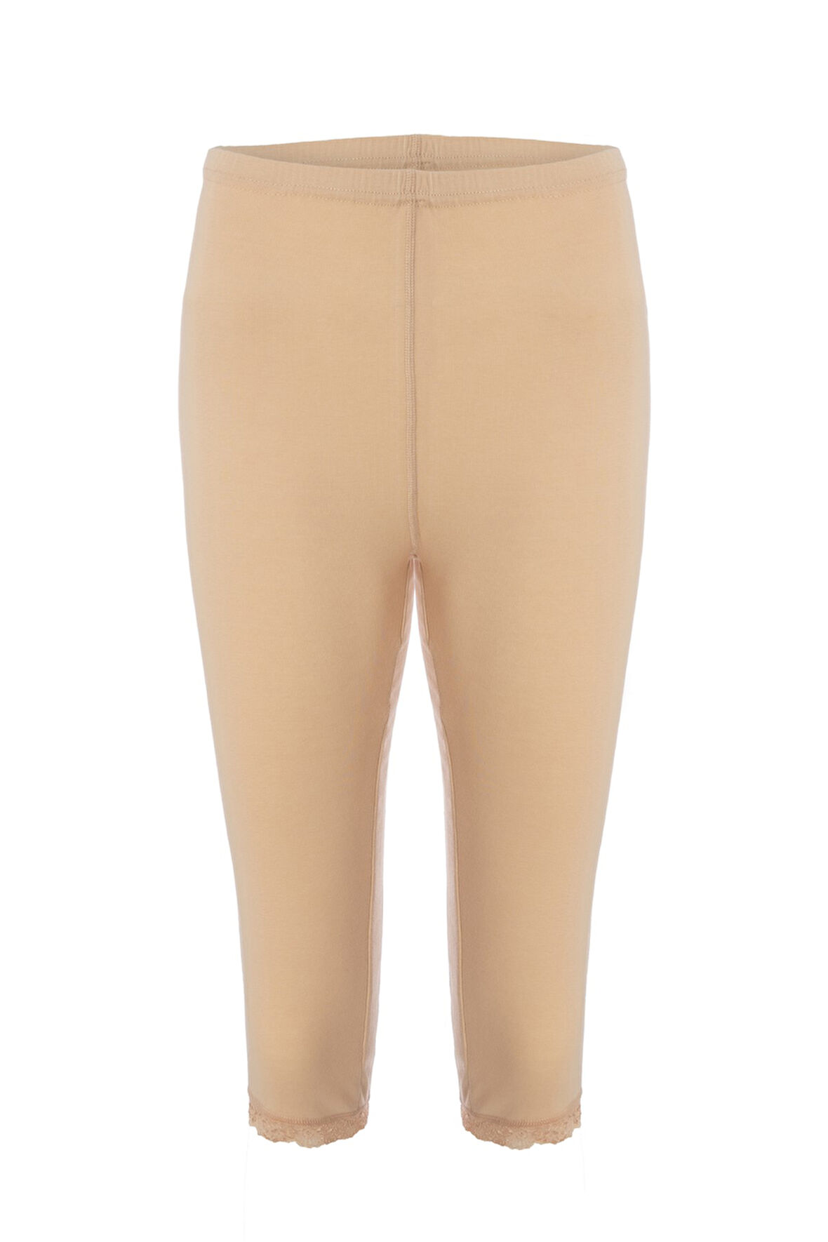 Tolin %100 Pamuk Kadın Dantelli Kapri Tayt 422