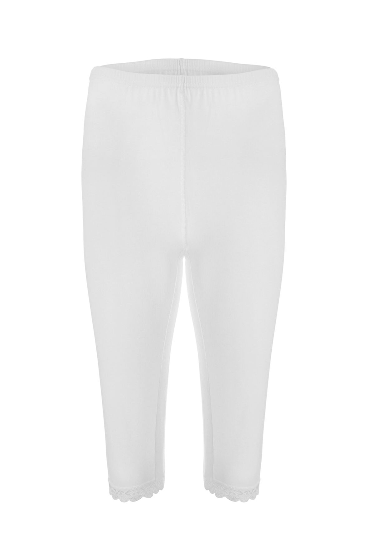 Tolin %100 Pamuk Kadın Dantelli Kapri Tayt 422