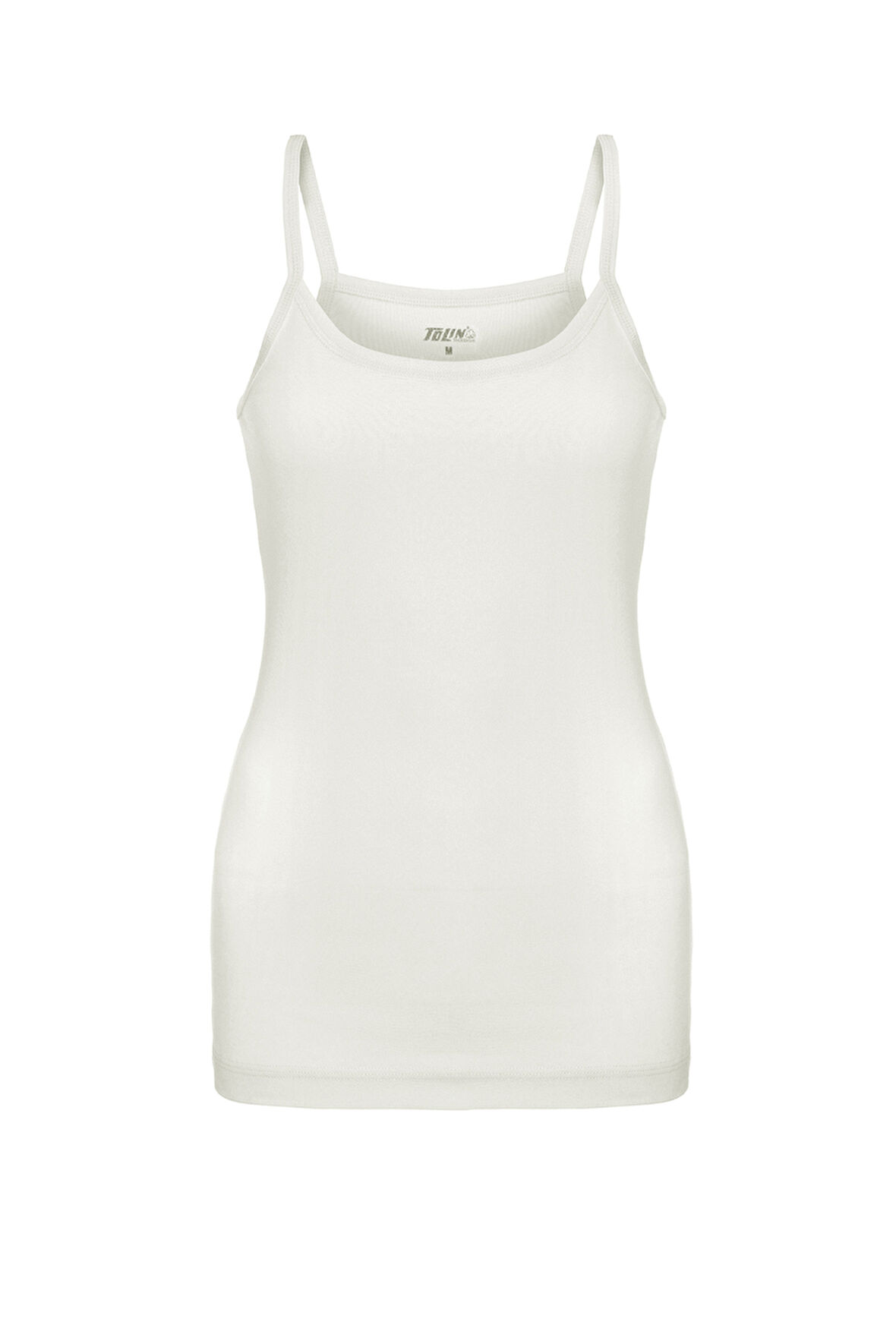 Tolin %100 Pamuk Kadın Biyeli İp Askılı Atlet 1224