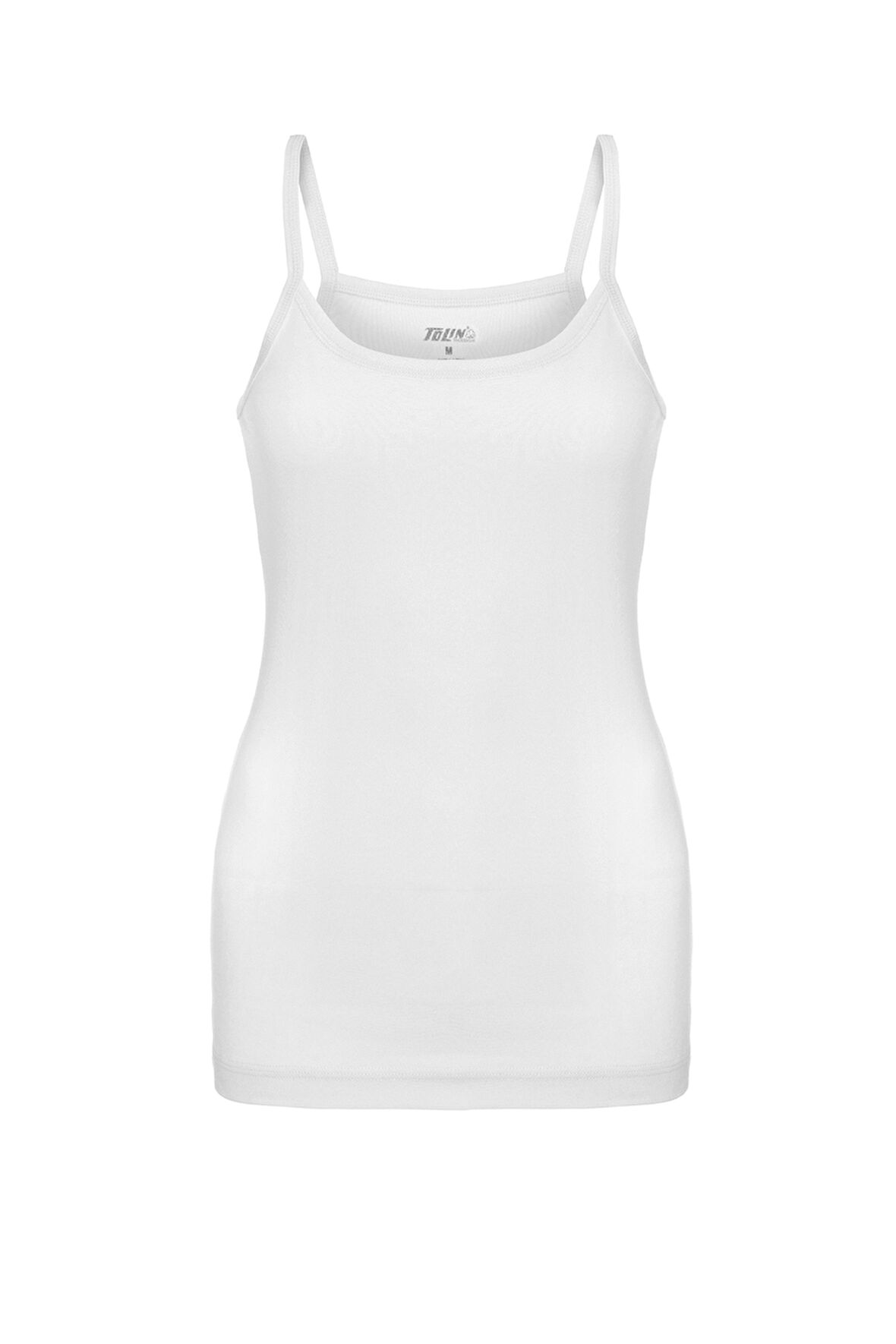 Tolin %100 Pamuk Kadın Biyeli İp Askılı Atlet 1224