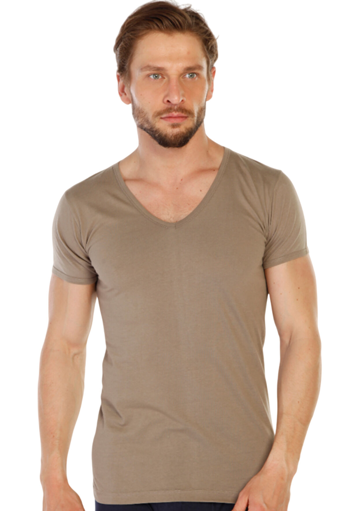 Erkek %100 Pamuklu V Yaka Süprem Fanila 317