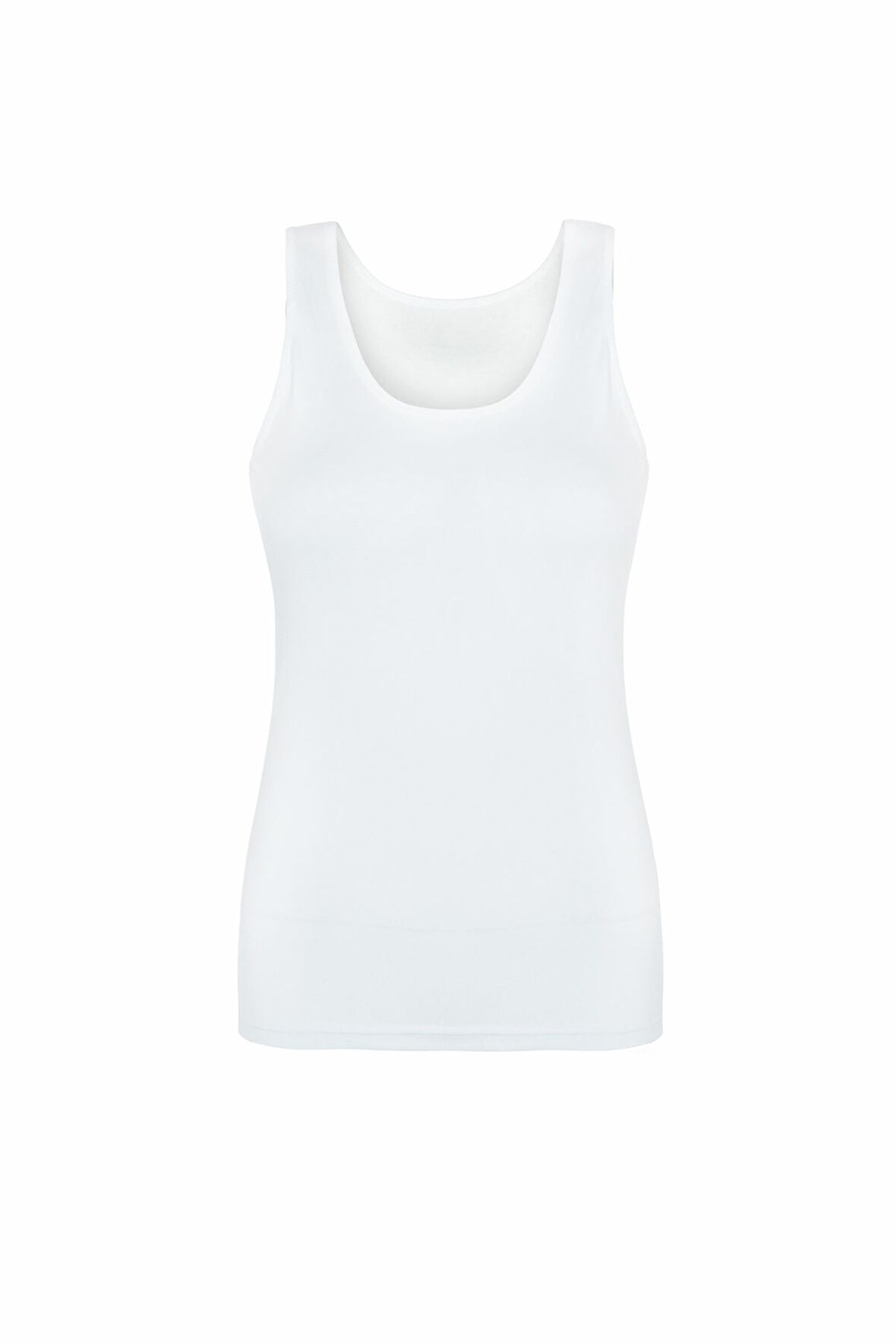 Kadın Pamuklu Likralı Geniş Askılı Atlet 1216