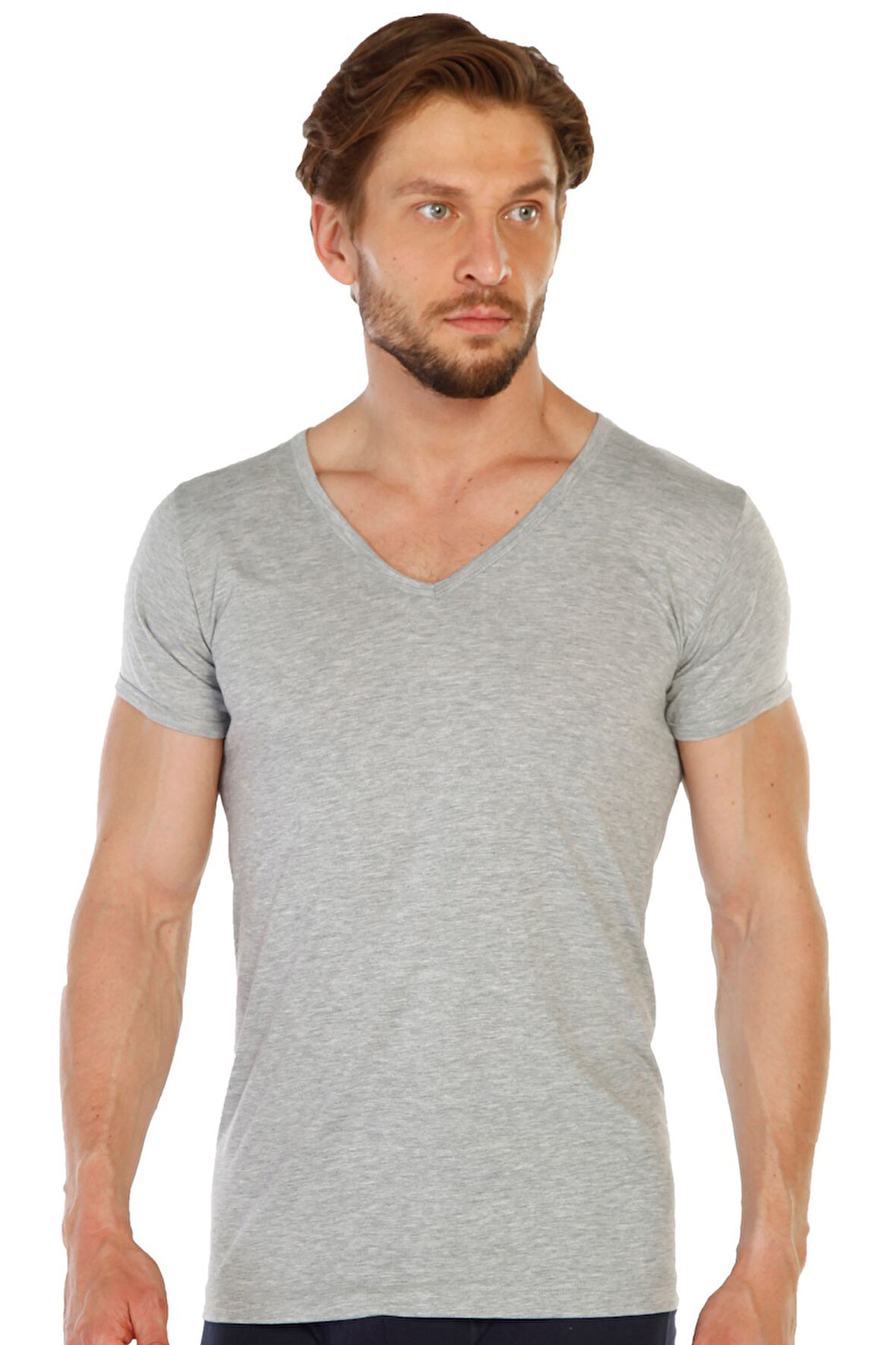 6 lı Paket %100 Pamuk Erkek Süprem V Yaka Fanila 317