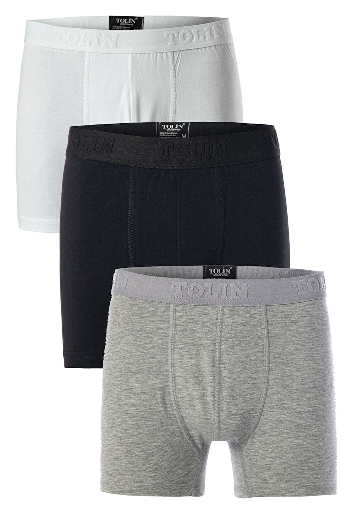 Erkek 3 lü Pamuklu Likralı Renkli Boxer Seti 4147