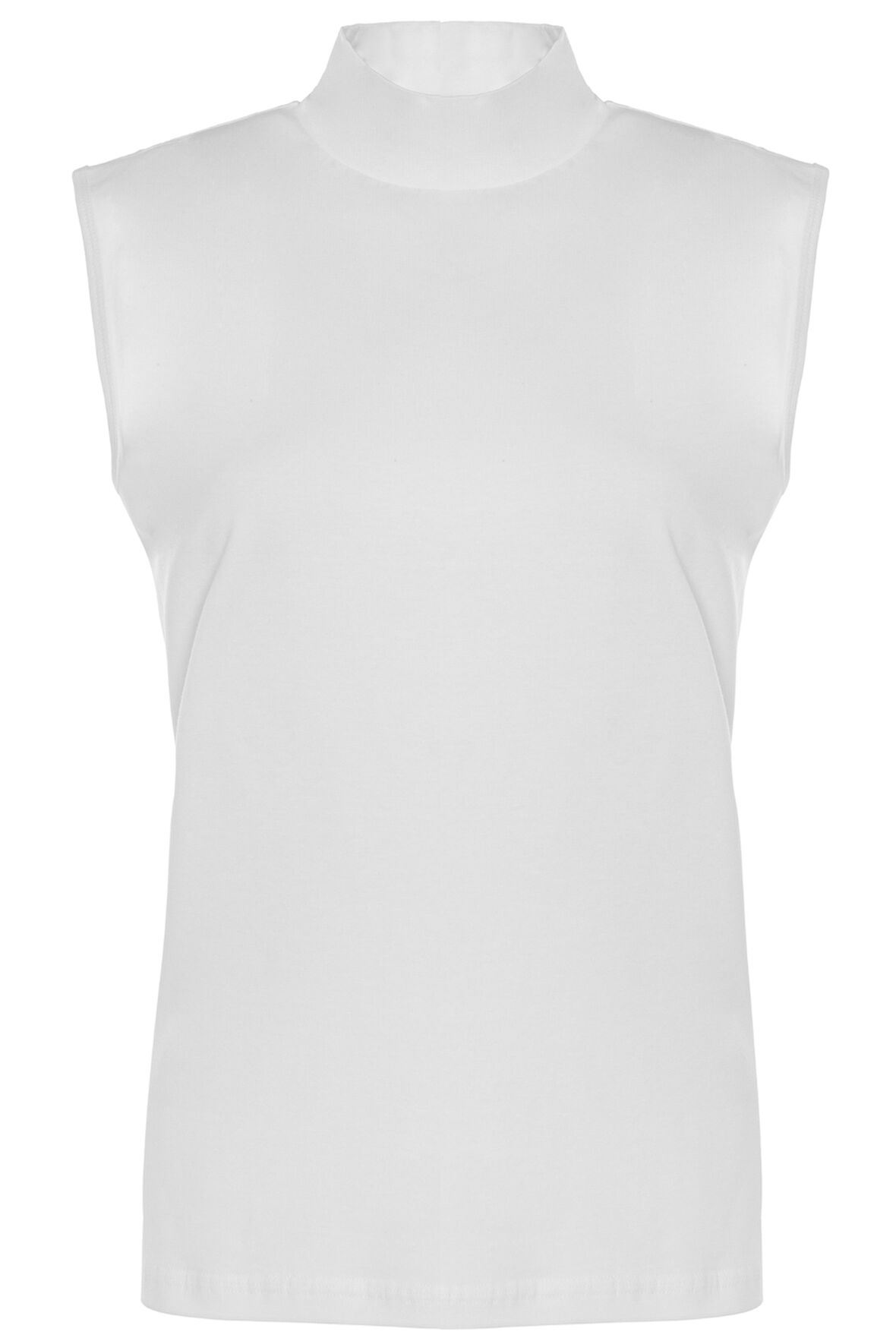 Kadın Sıfır Kollu Pamuklu Likralı Balıkçı Yaka Fanila 1257