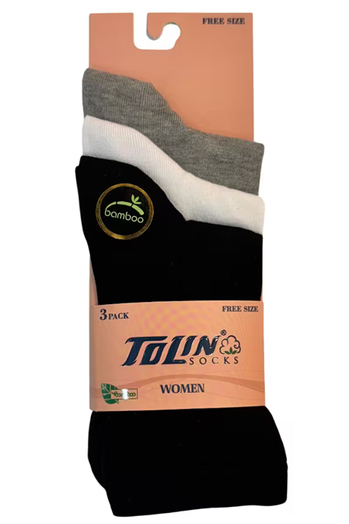 Kadın 3 lü Bambu Çorap Seti 24024