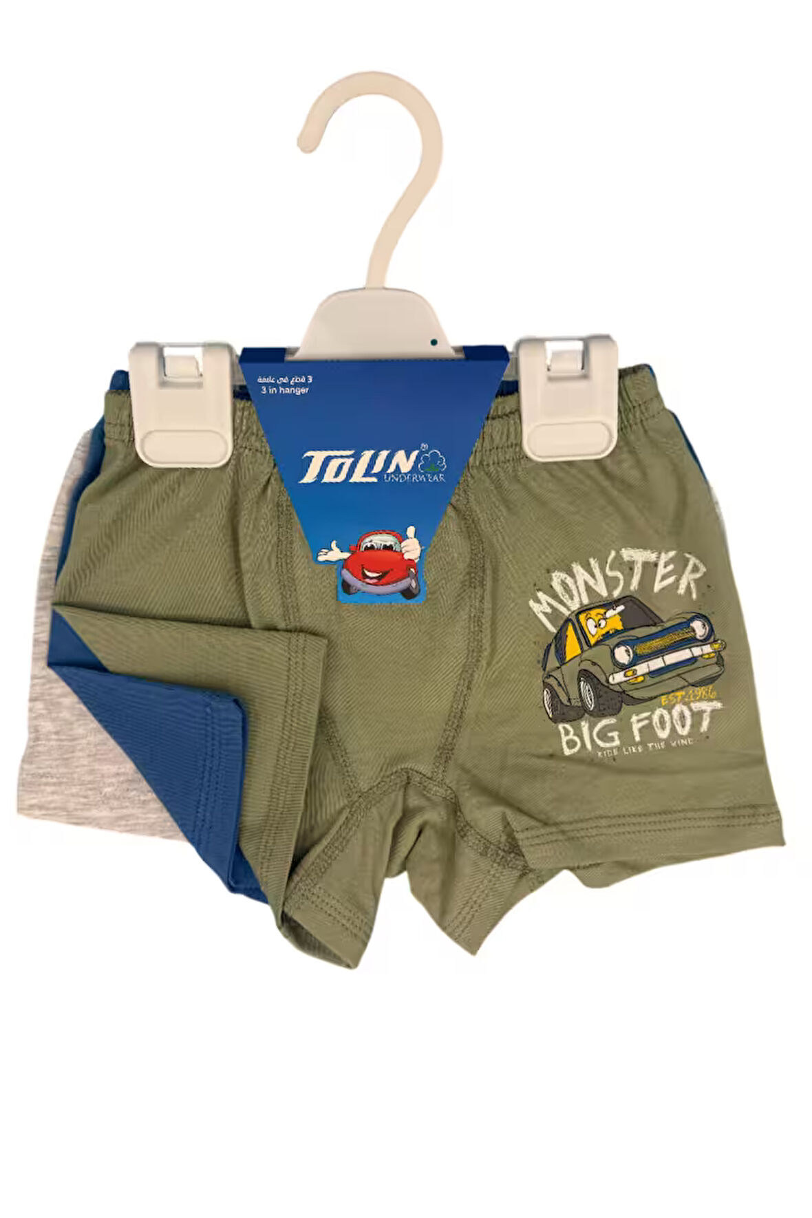 Erkek Çocuk 3 lü Paket Pamuklu Likralı Baskılı Şort 433