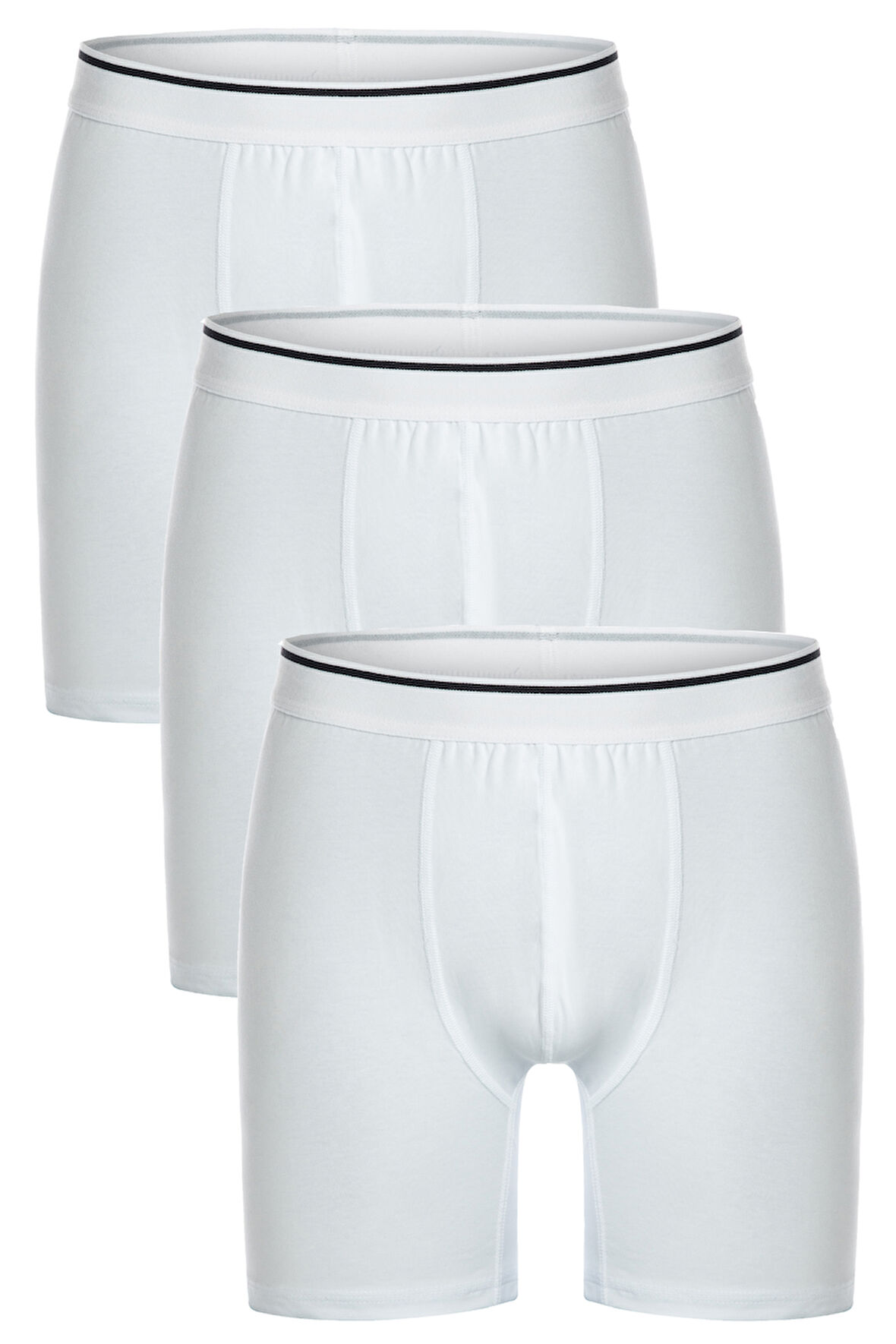 3 lü Erkek Pamuklu Likralı Esnek Uzun Boxer Seti 4197