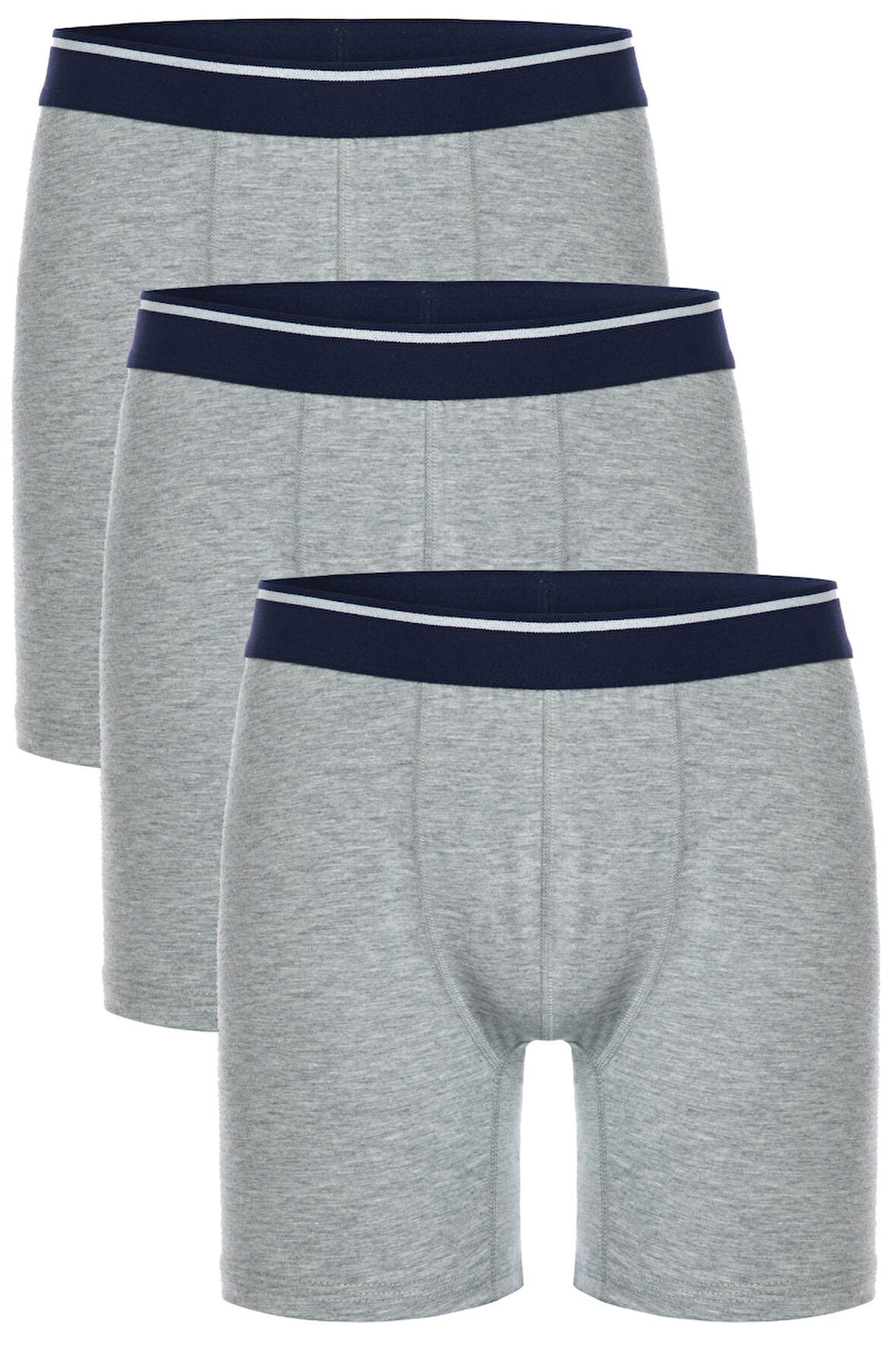 3 lü Erkek Pamuklu Likralı Esnek Uzun Boxer Seti 4197