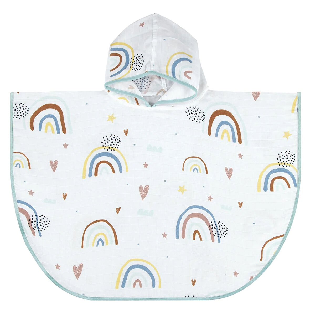 Gökkuşağı Çocuk Müslin Panço