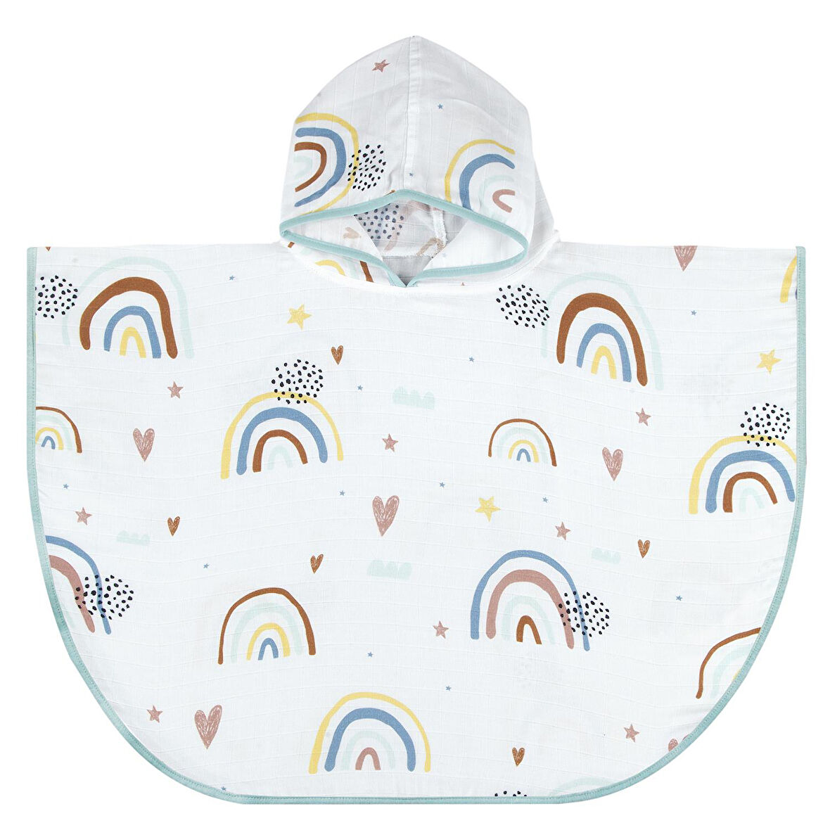 Gökkuşağı Çocuk Müslin Panço