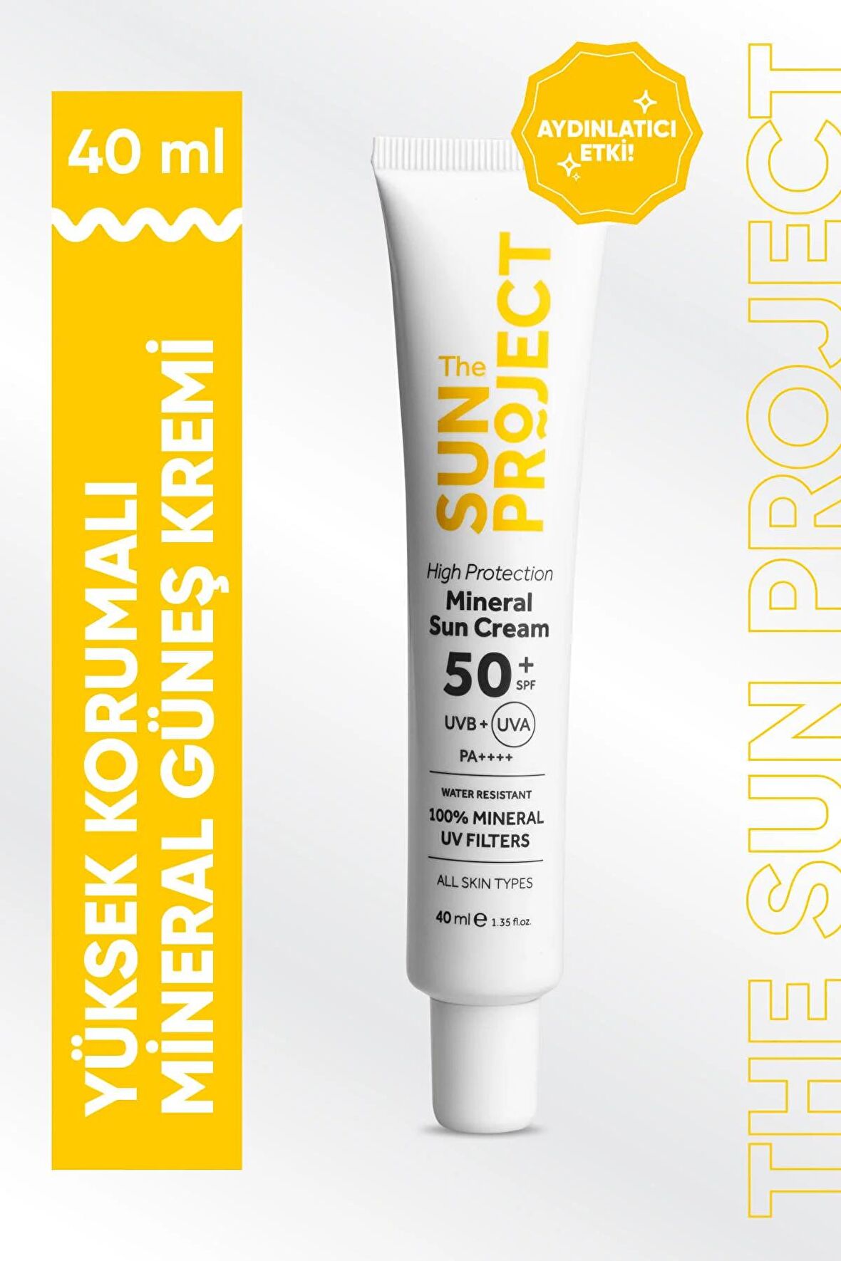 The Sun Project Yüksek Korumalı Aydınlatıcı Mineral Güneş Kremi 50 Spf 40 ml