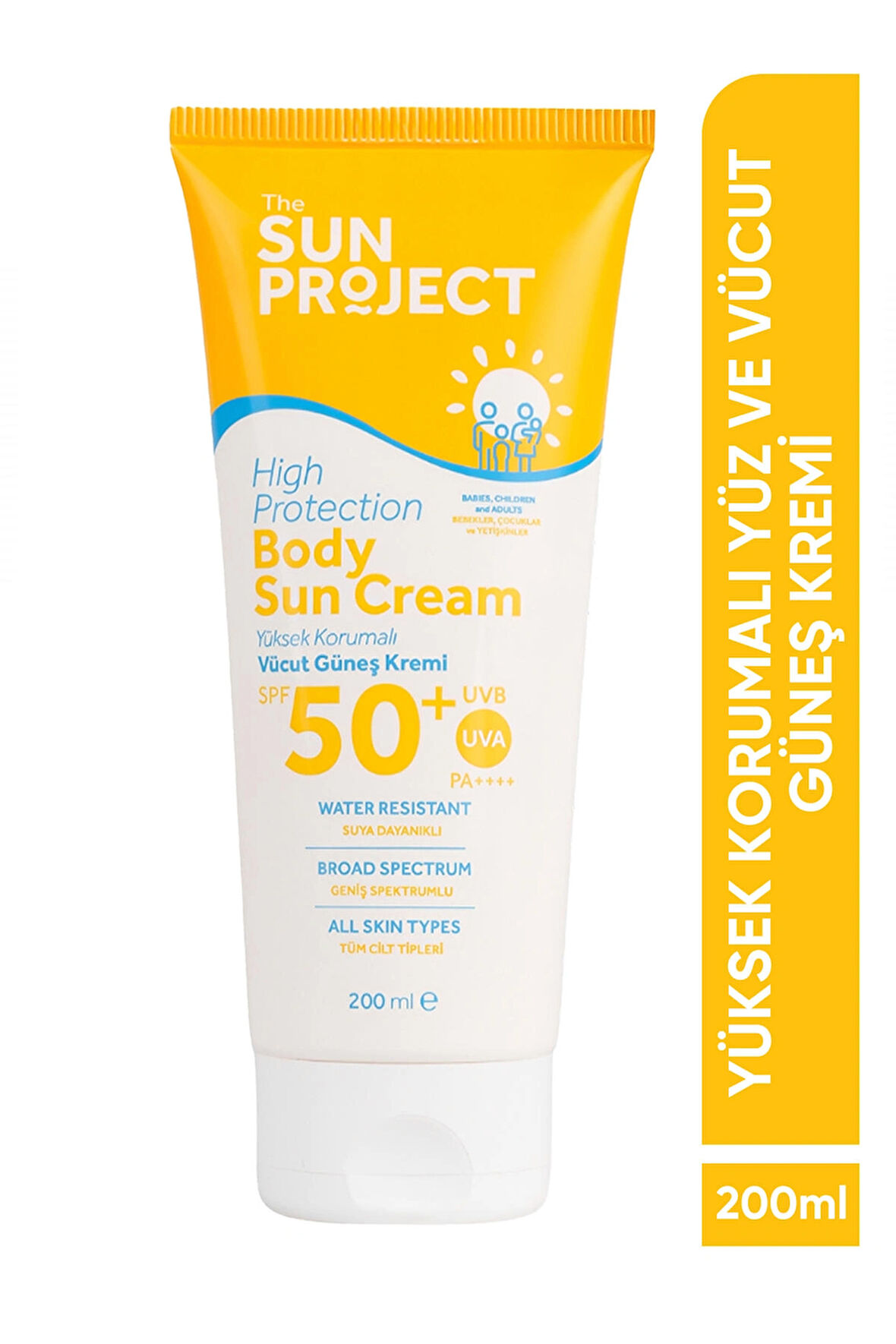 The Sun Project Yüksek Korumalı Aile Boyu Yüz Ve Vücut Güneş Kremi 50 Spf Pa 200 ml
