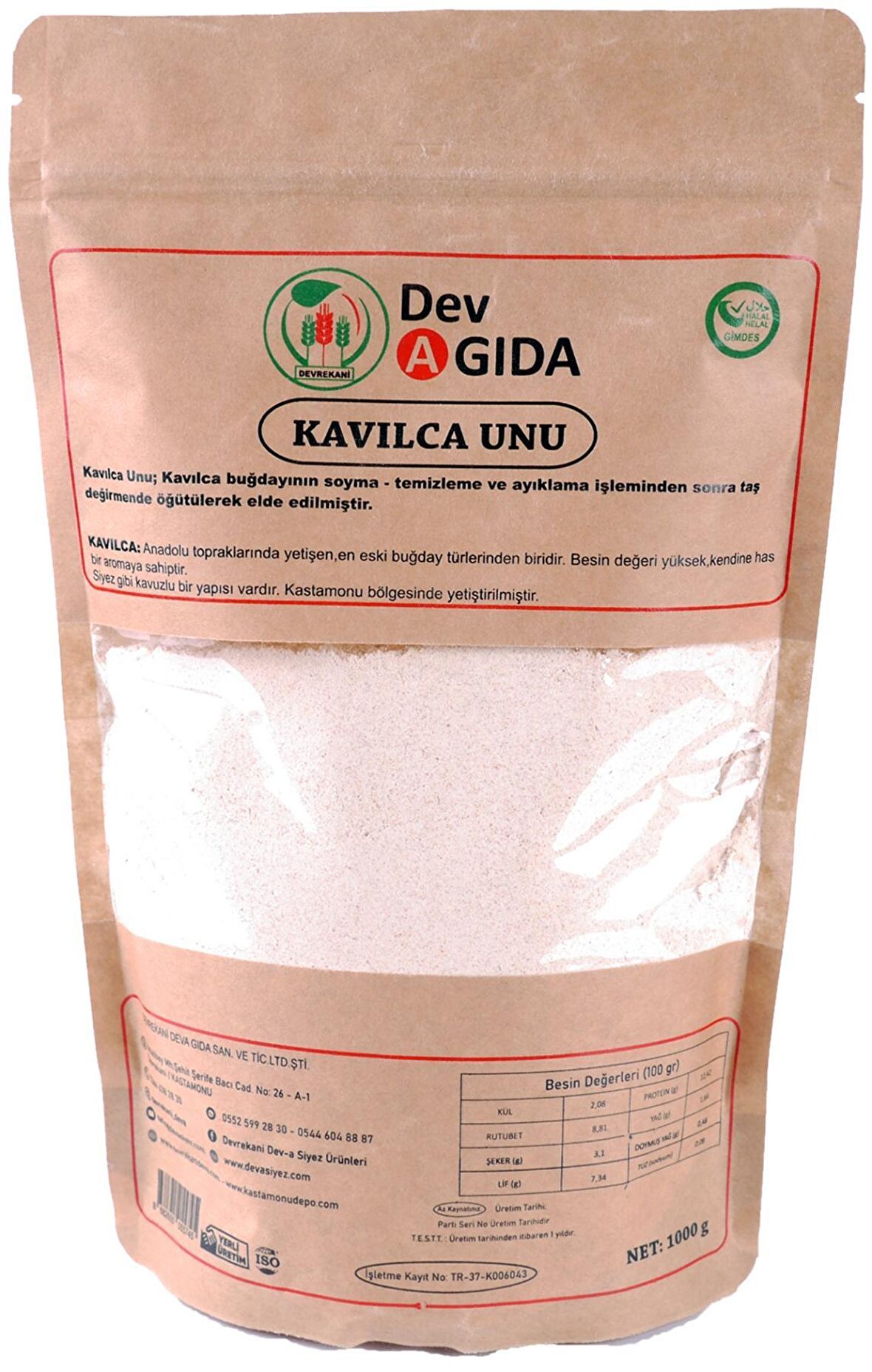 Taşdeğirmen Kavılca (Garıklı) Unu 1 Kg.