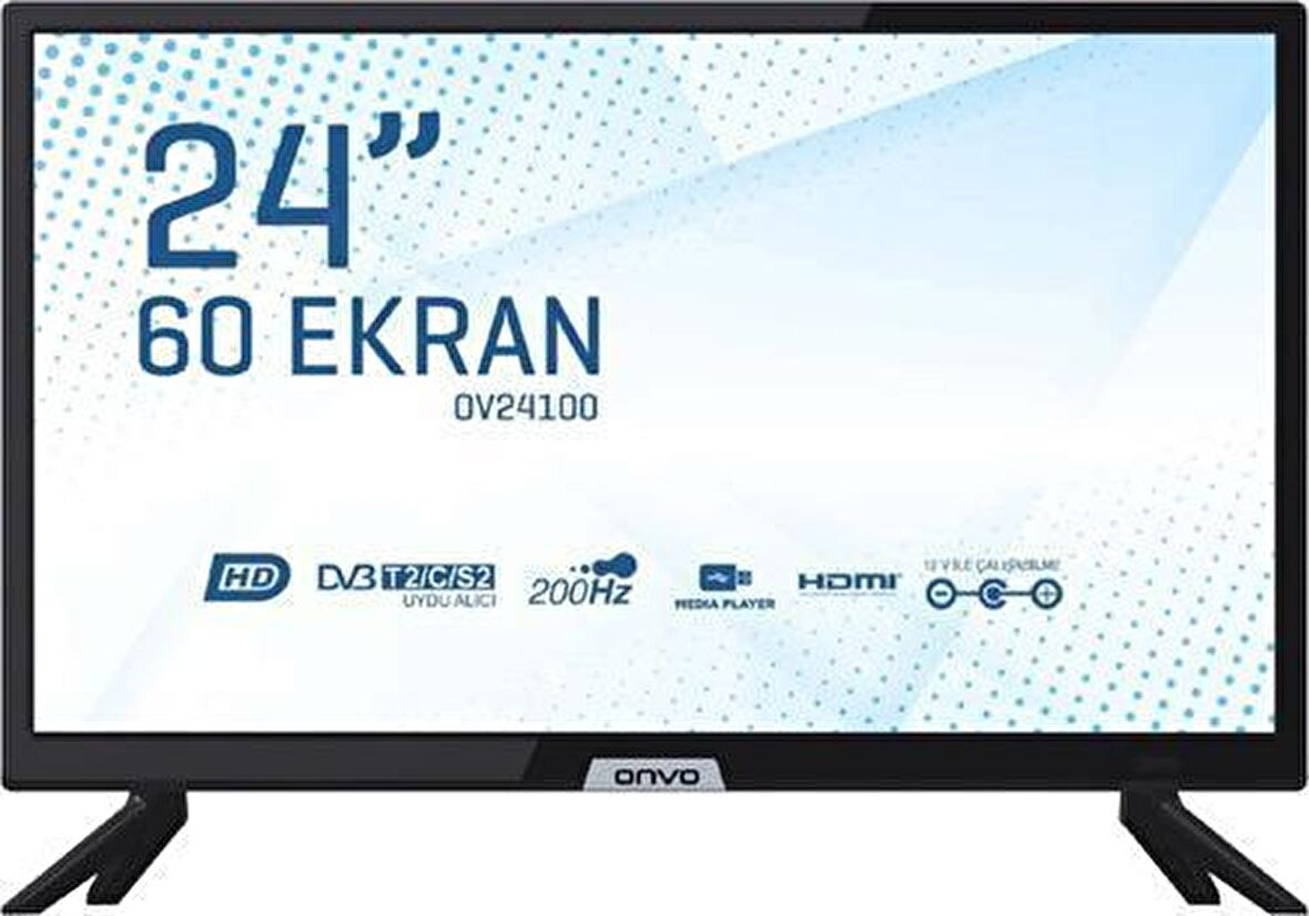 Onvo OV24100 24" 60 Ekran Uydu Alıcılı HD LED TV (12V Girişli)