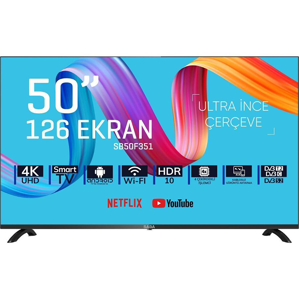 Saba SB50F351 50" 4K Ultra HD Smart LED TV