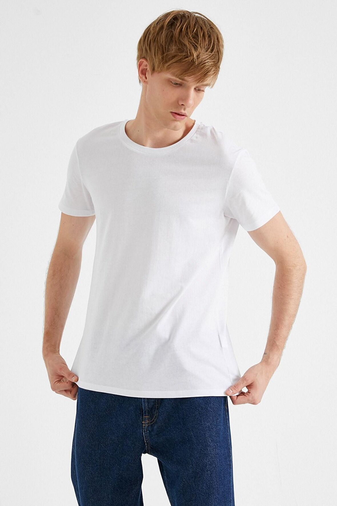 Erkek Gri T-Shirt 2KAM12136LK