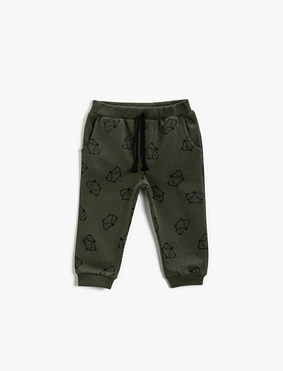 Hayvan Baskılı Eşofman Altı Beli Bağlamalı