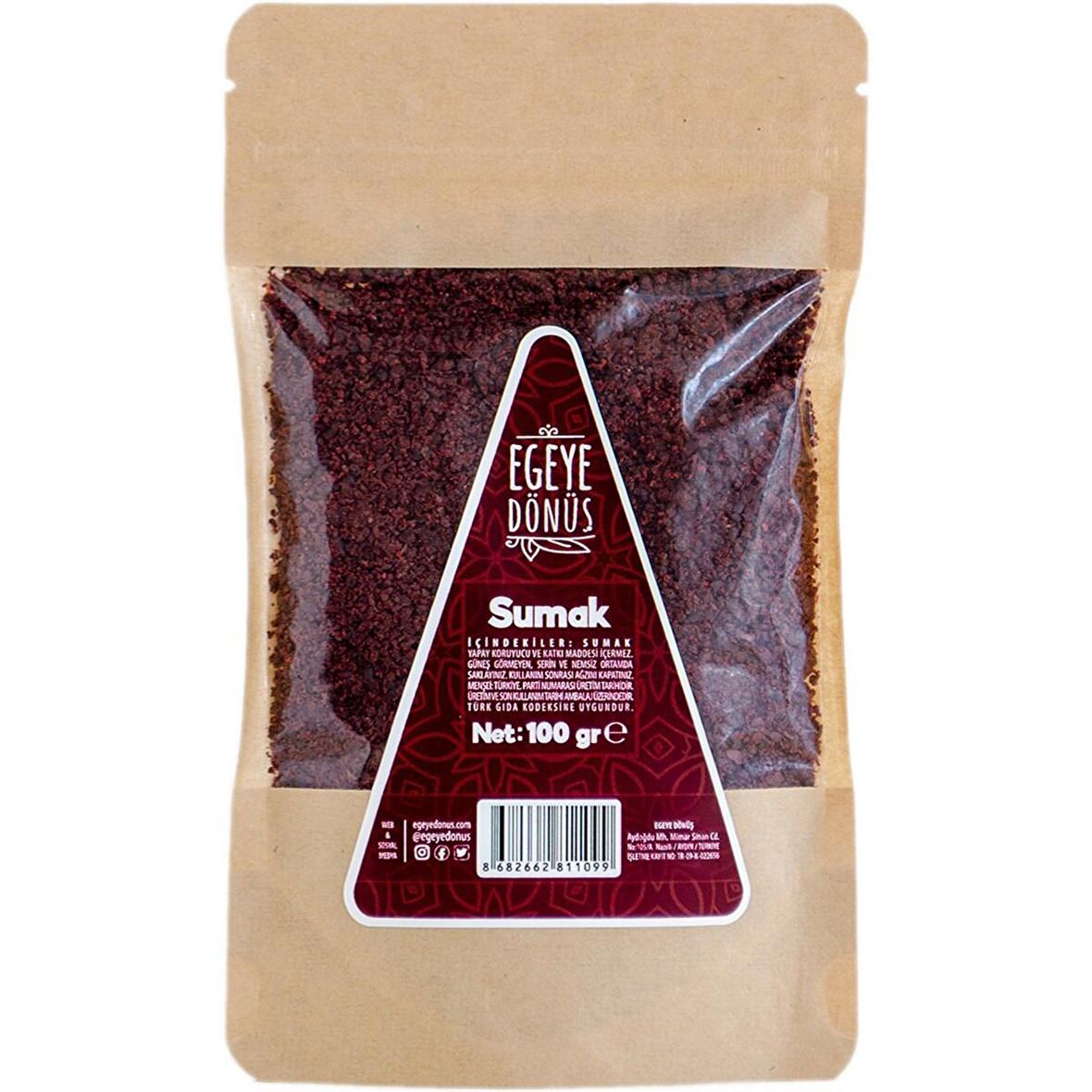 Yeni Mahsül Öğütülmüş Sumak - 100 Gr. 1. Kalite (Baharat - Yüksek Aroma)