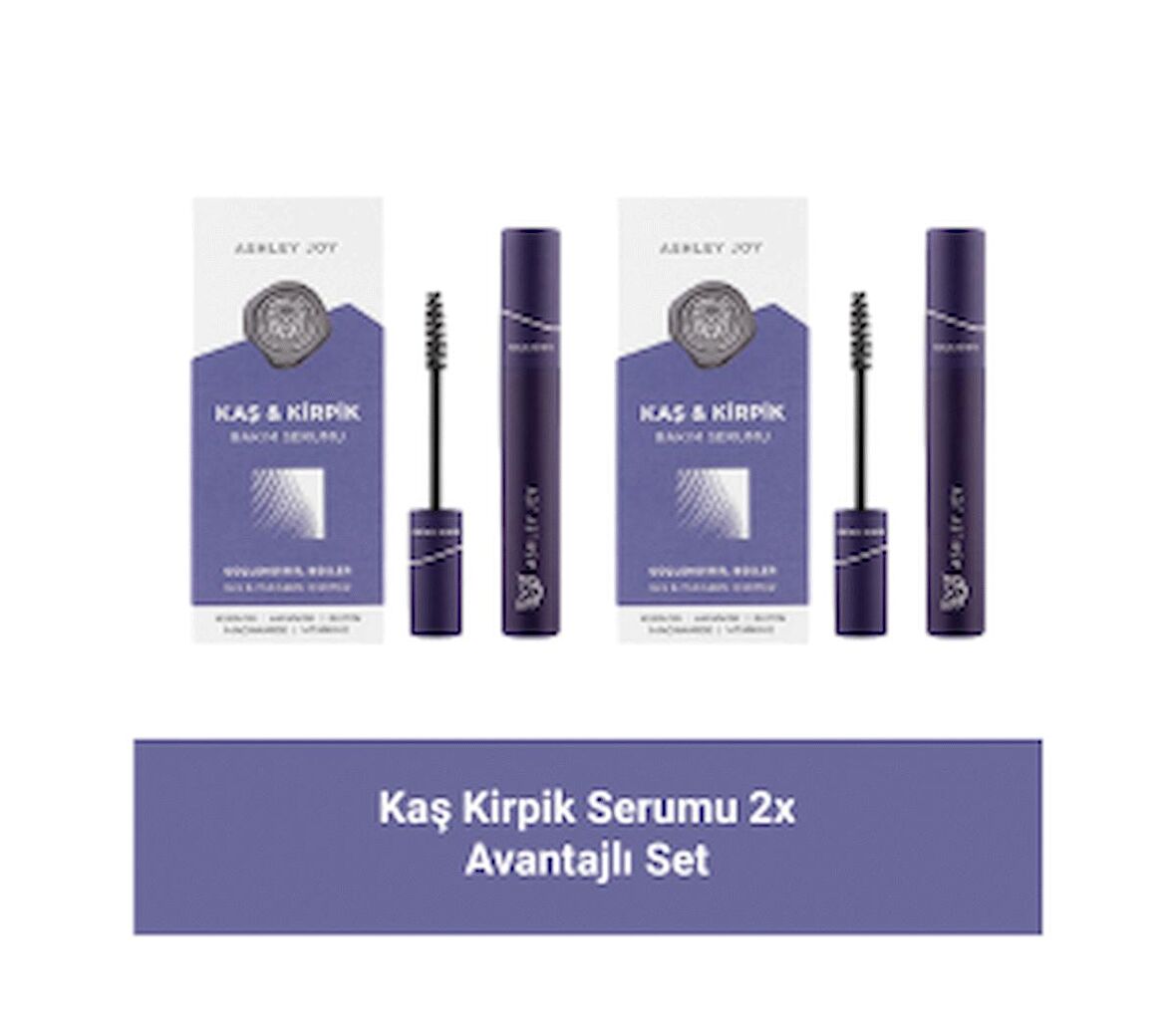 Ashley Joy Besleyici Arginine, Keratin ve Niacinamide İçeren Kaş Kirpik Serumu x2 Avantajlı Set 6 ML