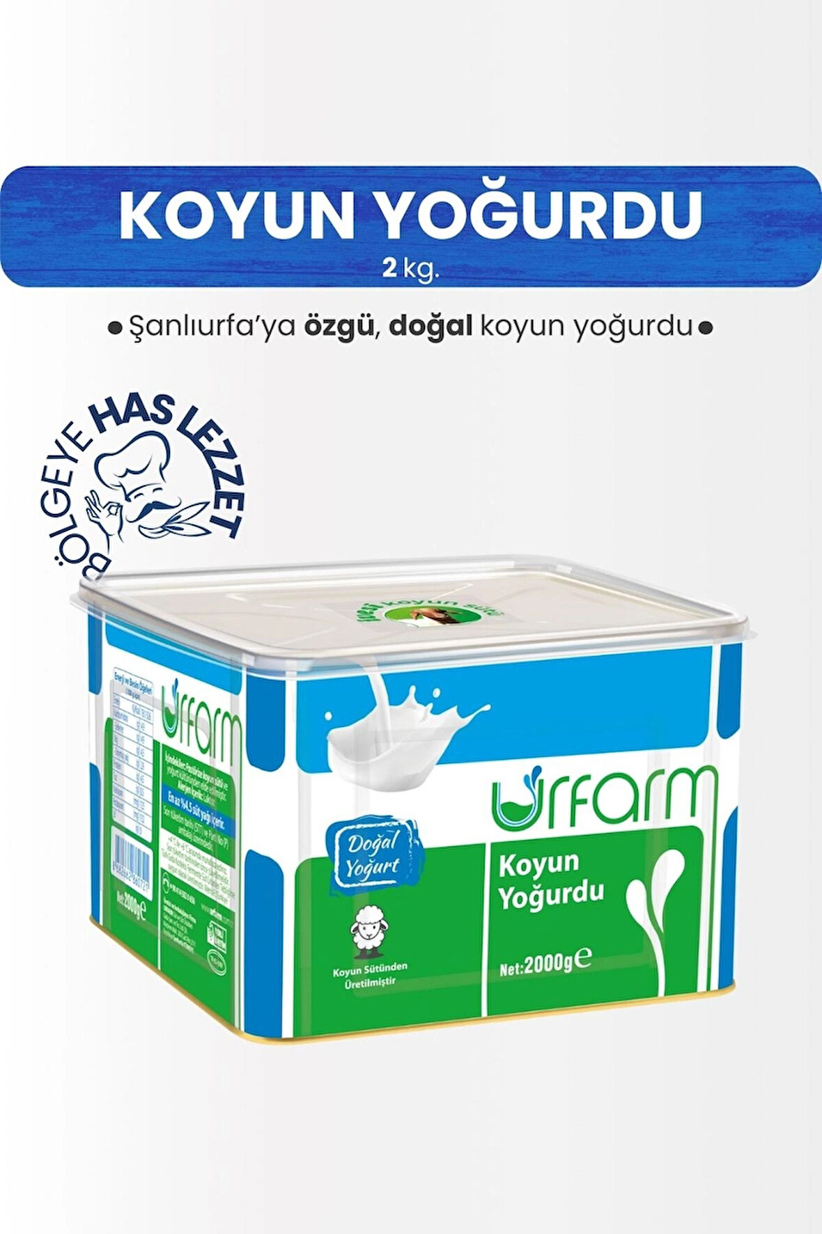 Koyun Yoğurdu 2 Kg. | Saf ve Taze Yoğurt