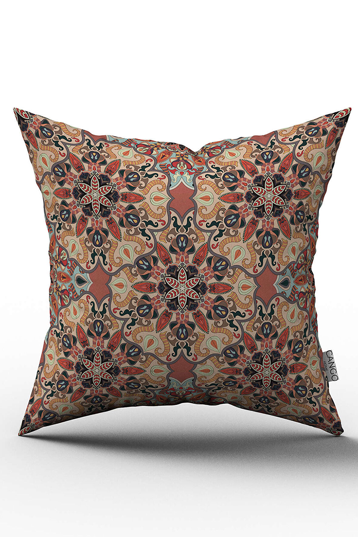 Truncu Retro Vintage Desenli Dijital Baskılı Kırlent Kılıfı  - OTYK034