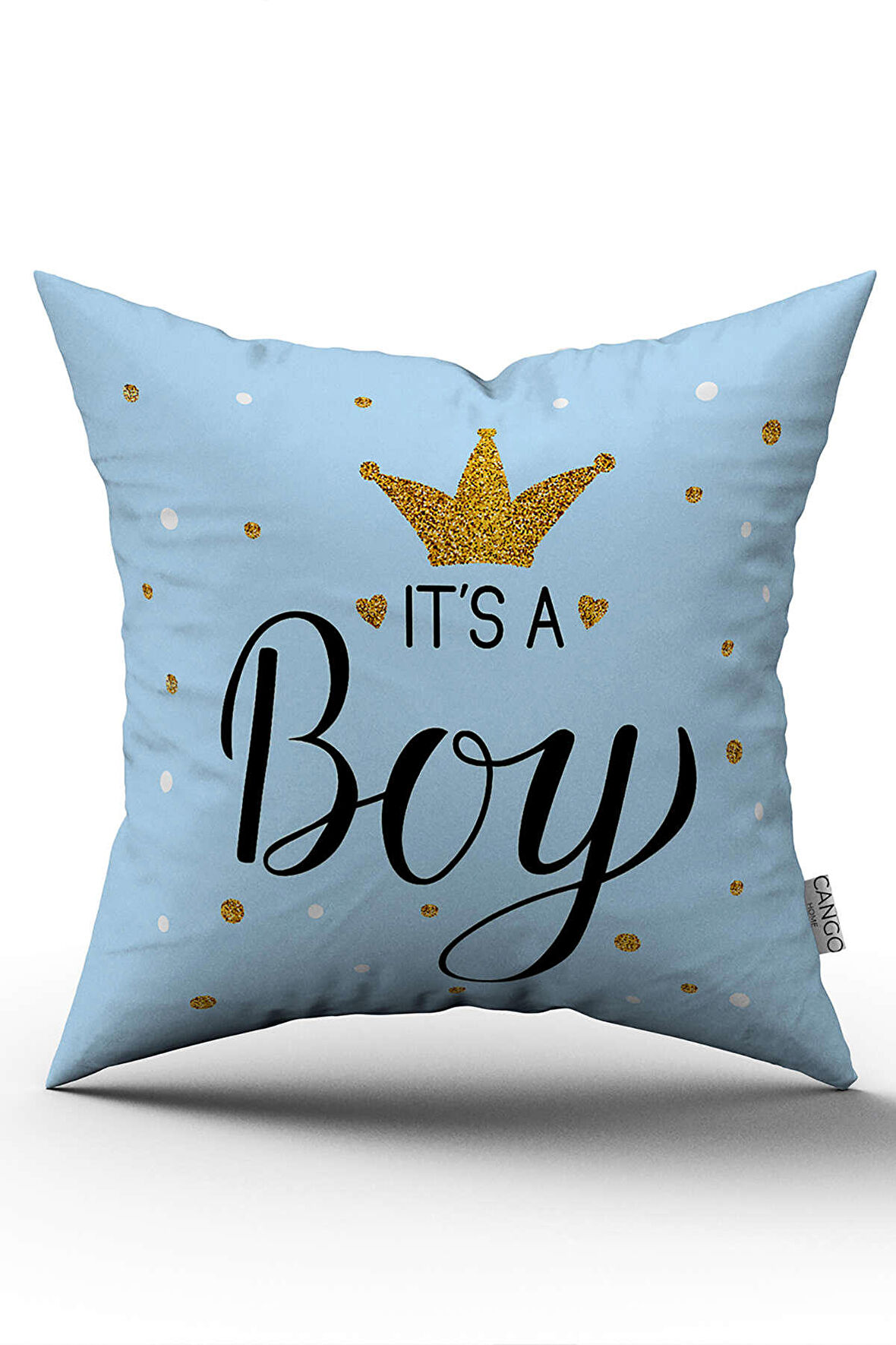 Çift Taraflı Mavi It's A Boy Yazılı Dijital Baskı Çocuk Kırlent Yastık Kılıfı - CGH427-CT