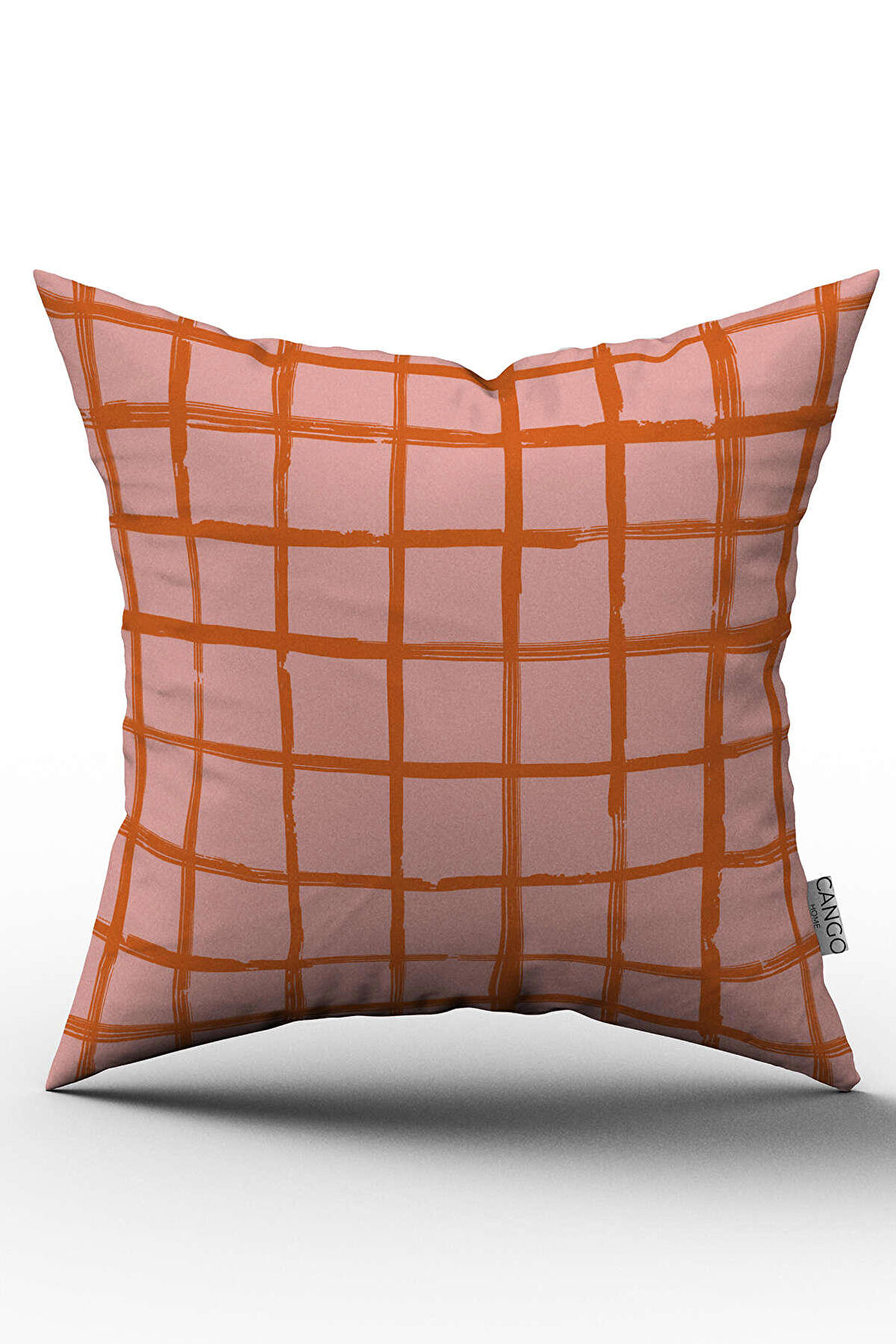 Çift Taraflı Pembe Turuncu Dekoratif Kırlent Yastık Kılıfı - CGH178-CT